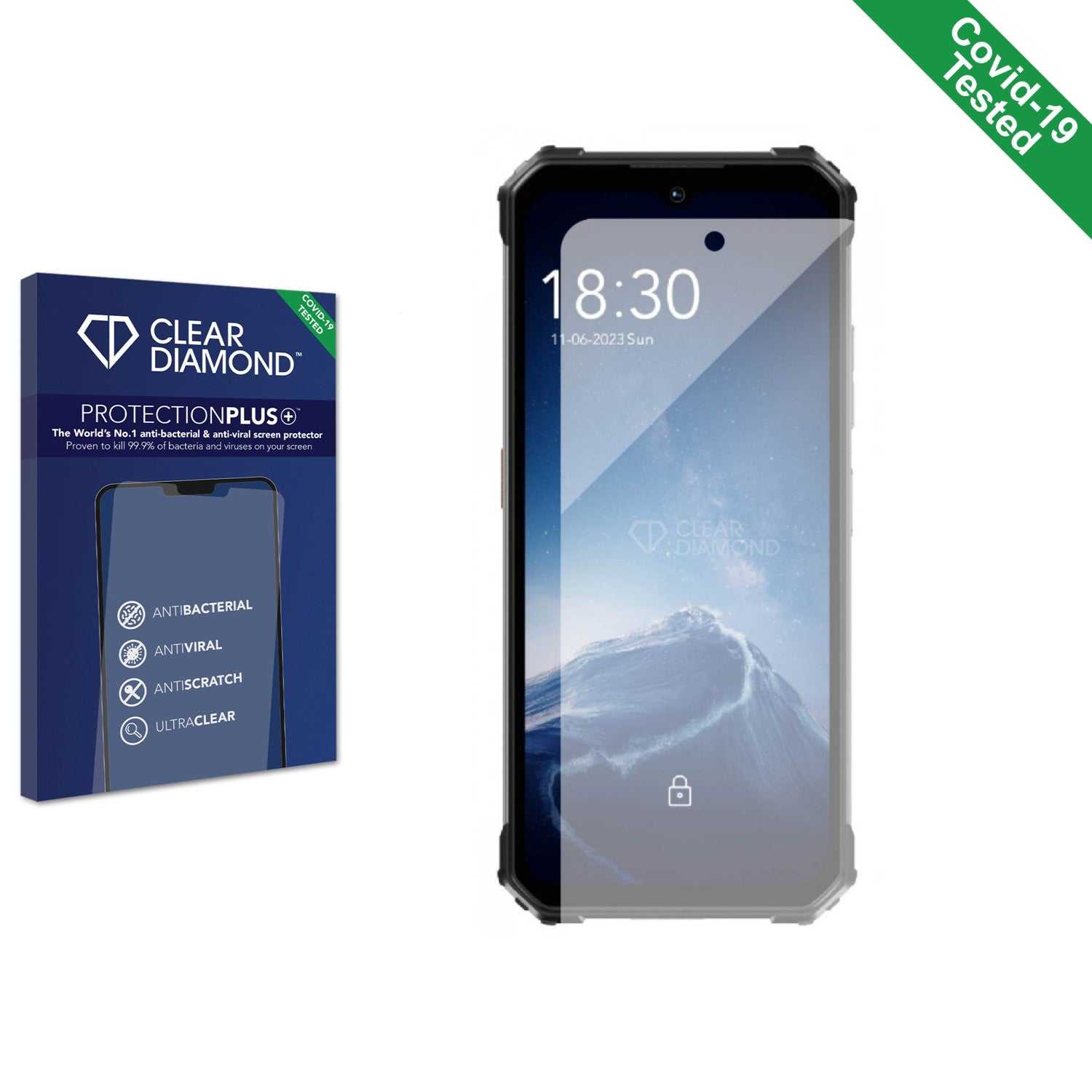 ScreenShield, Clear Diamond Anti-viral Screen Protector for Oukitel WP26