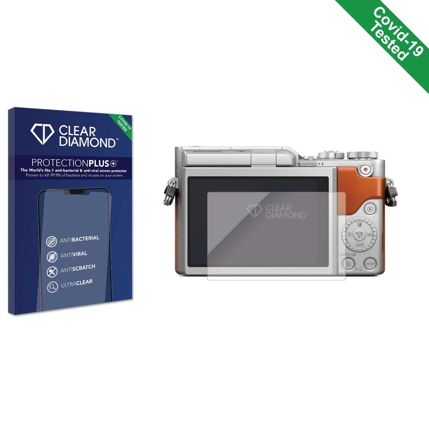 ScreenShield, Clear Diamond Anti-viral Screen Protector for Panasonic Lumix DC-GX880K