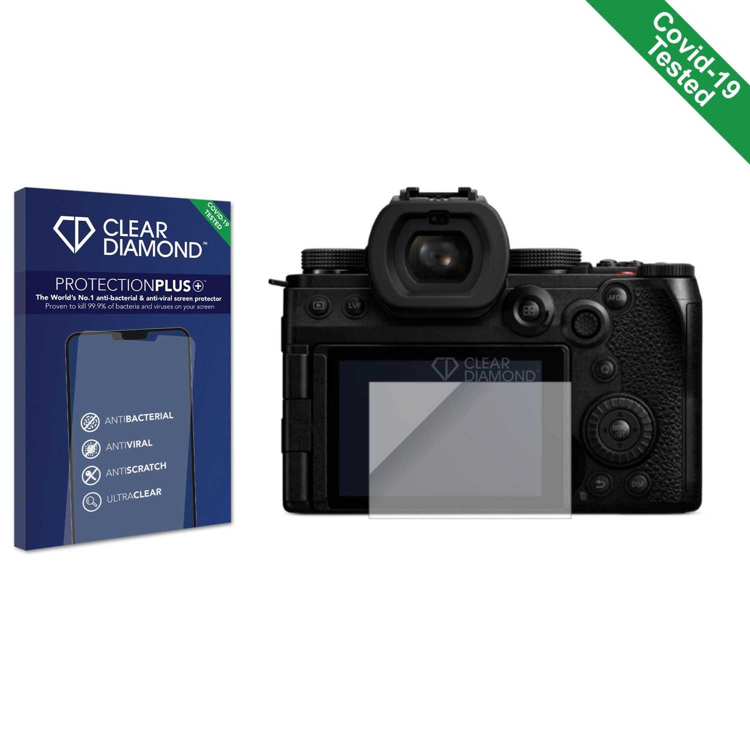 ScreenShield, Clear Diamond Anti-viral Screen Protector for Panasonic Lumix DC-S5M2X