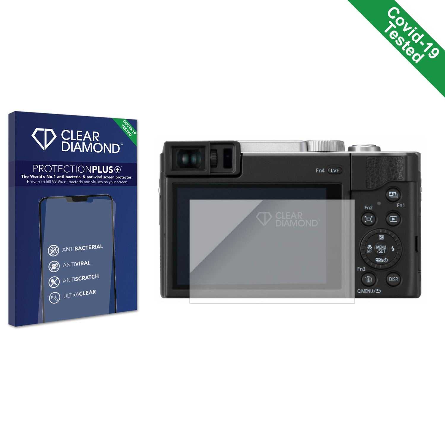 ScreenShield, Clear Diamond Anti-viral Screen Protector for Panasonic Lumix DC-TZ95D Super Zoom