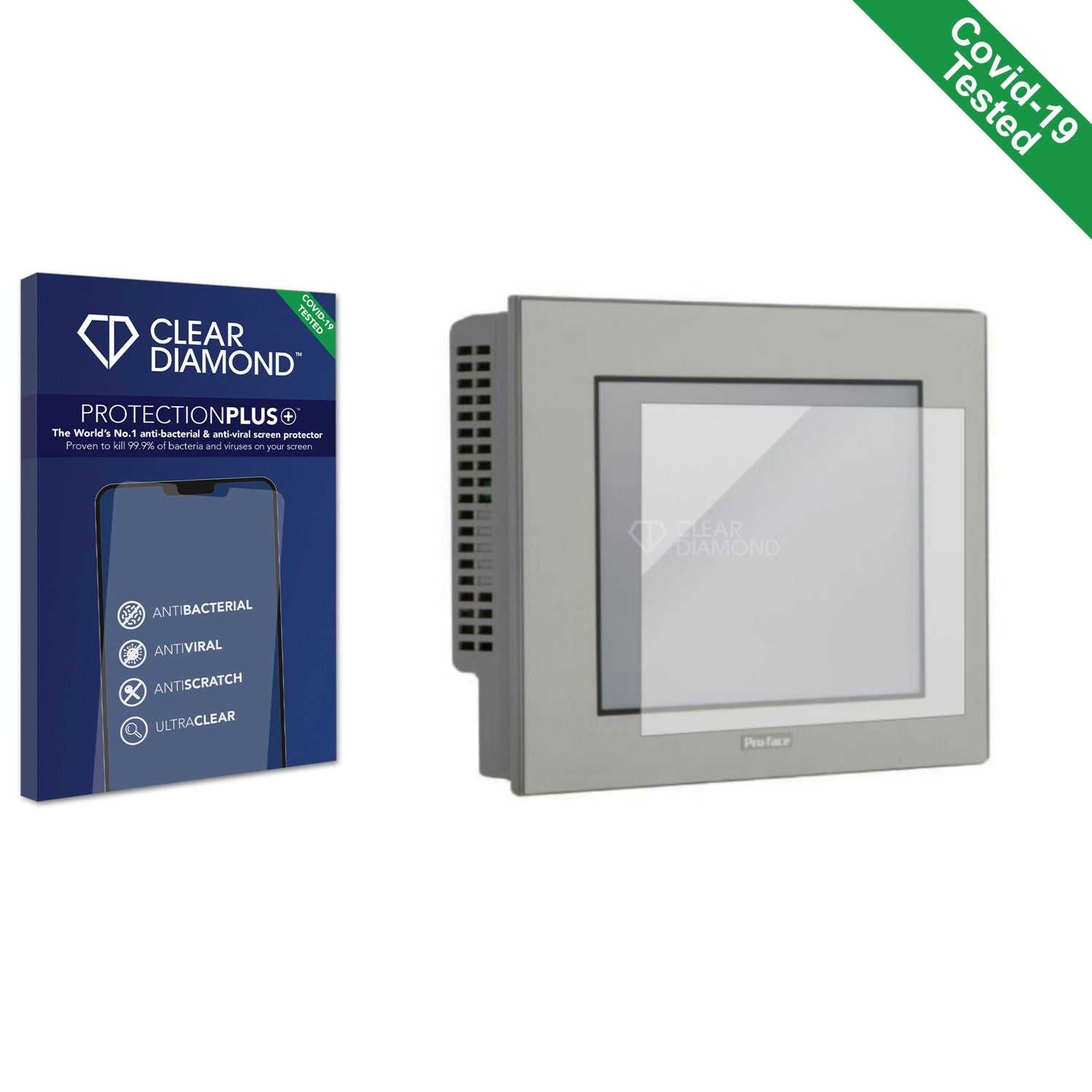 ScreenShield, Clear Diamond Anti-viral Screen Protector for Pro-Face HMI PFXGP4501TADW