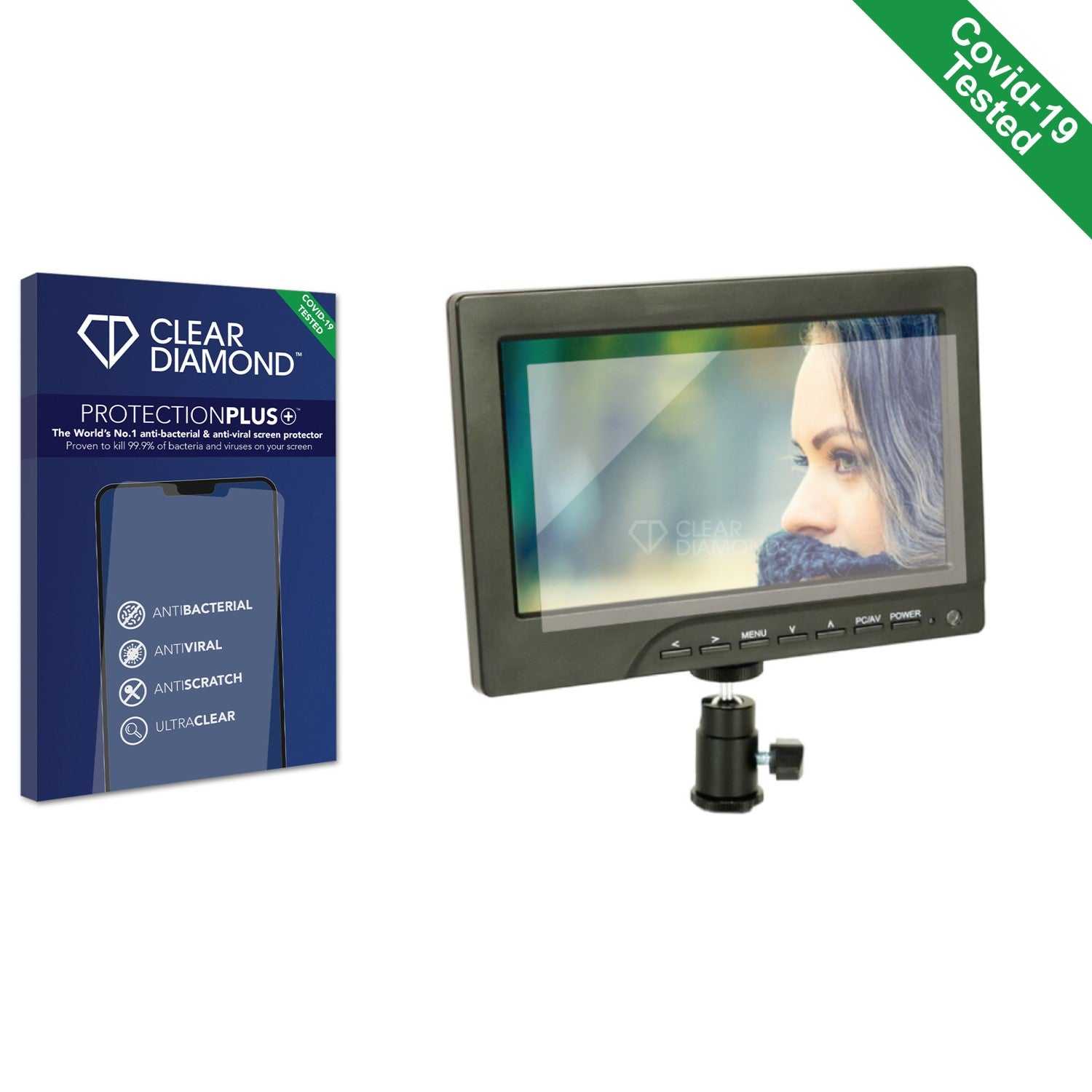 ScreenShield, Clear Diamond Anti-viral Screen Protector for ProAm USA Iris Pro 7" On-Camera Monitor