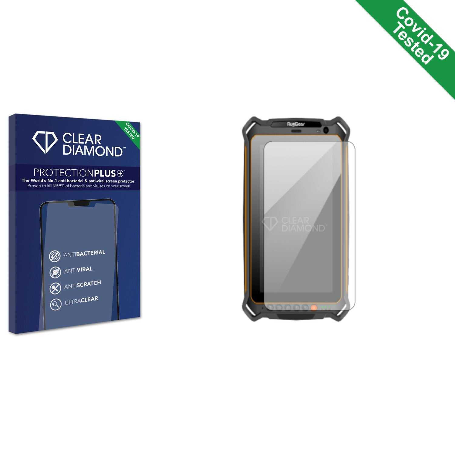 ScreenShield, Clear Diamond Anti-viral Screen Protector for RugGear RG930i