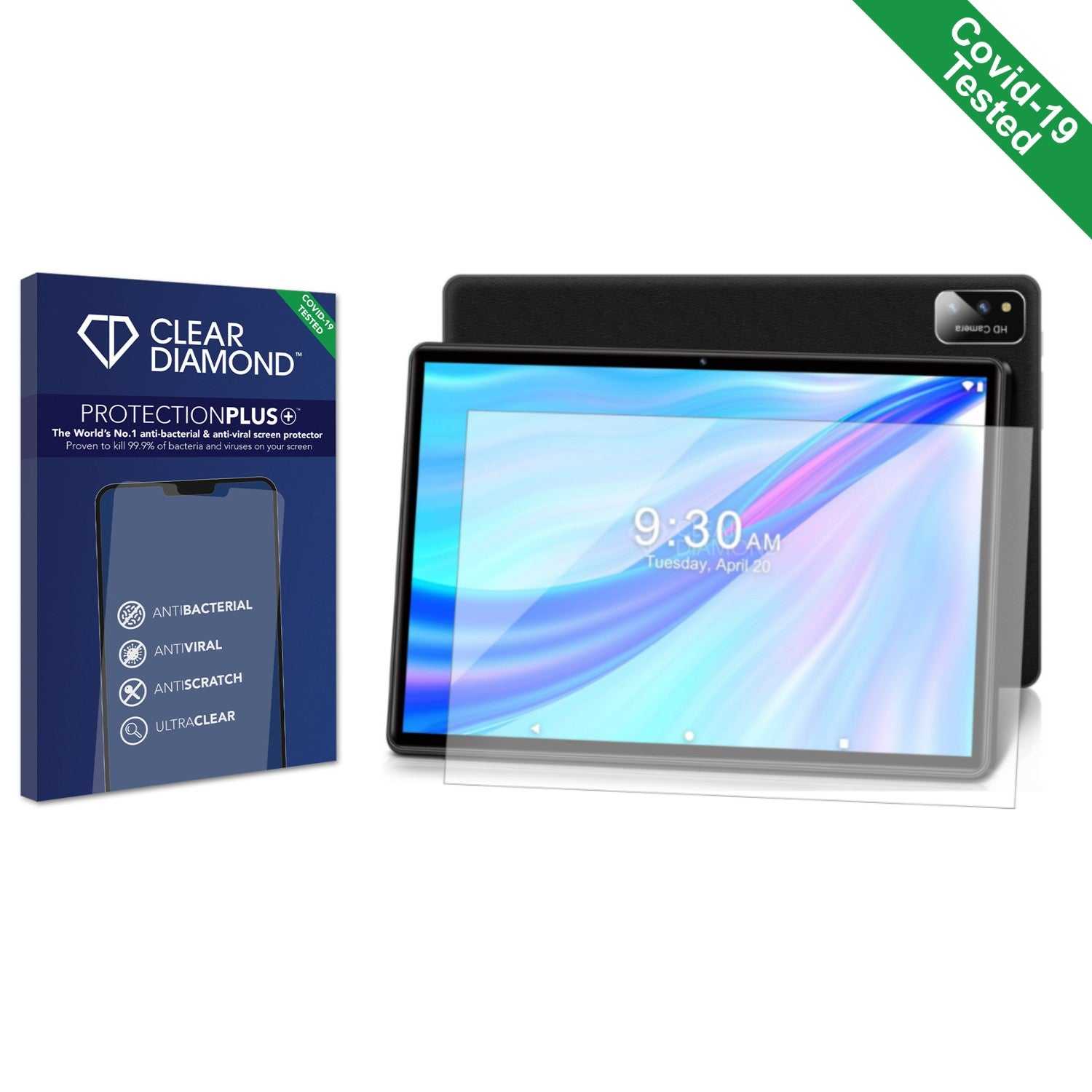 ScreenShield, Clear Diamond Anti-viral Screen Protector for Sebbe S22 Tablet 10.1