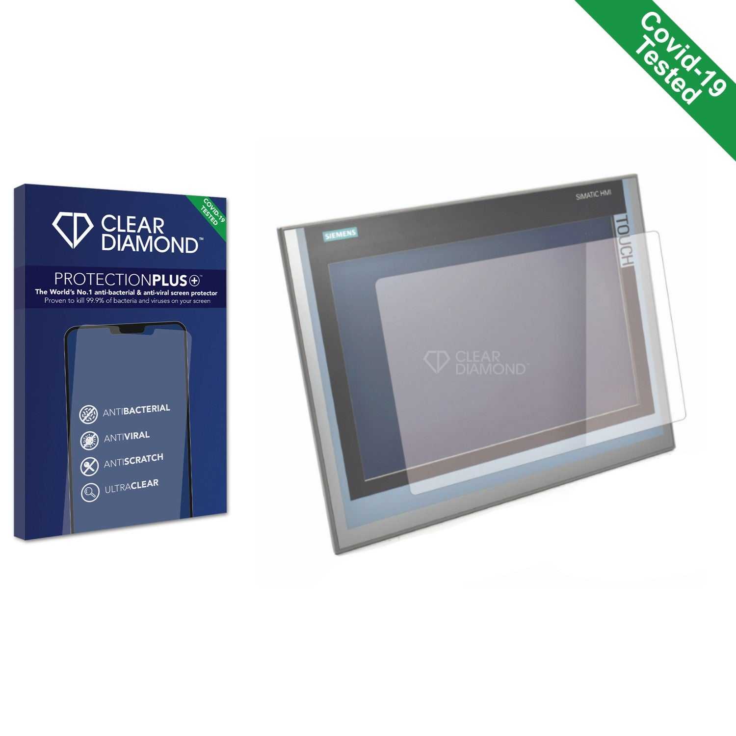 ScreenShield, Clear Diamond Anti-viral Screen Protector for Siemens Simatic  Comfort Panel 15