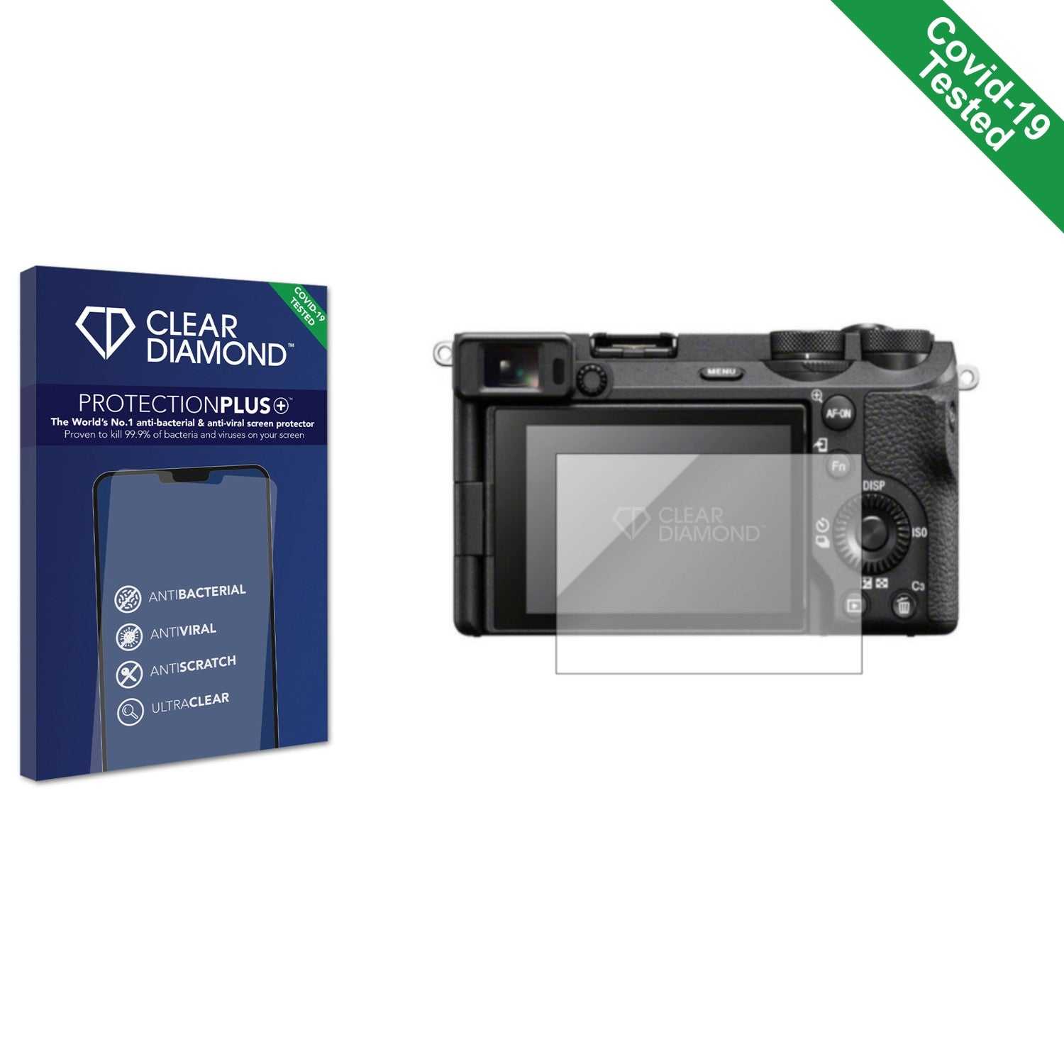 ScreenShield, Clear Diamond Anti-viral Screen Protector for Sony Alpha 6700