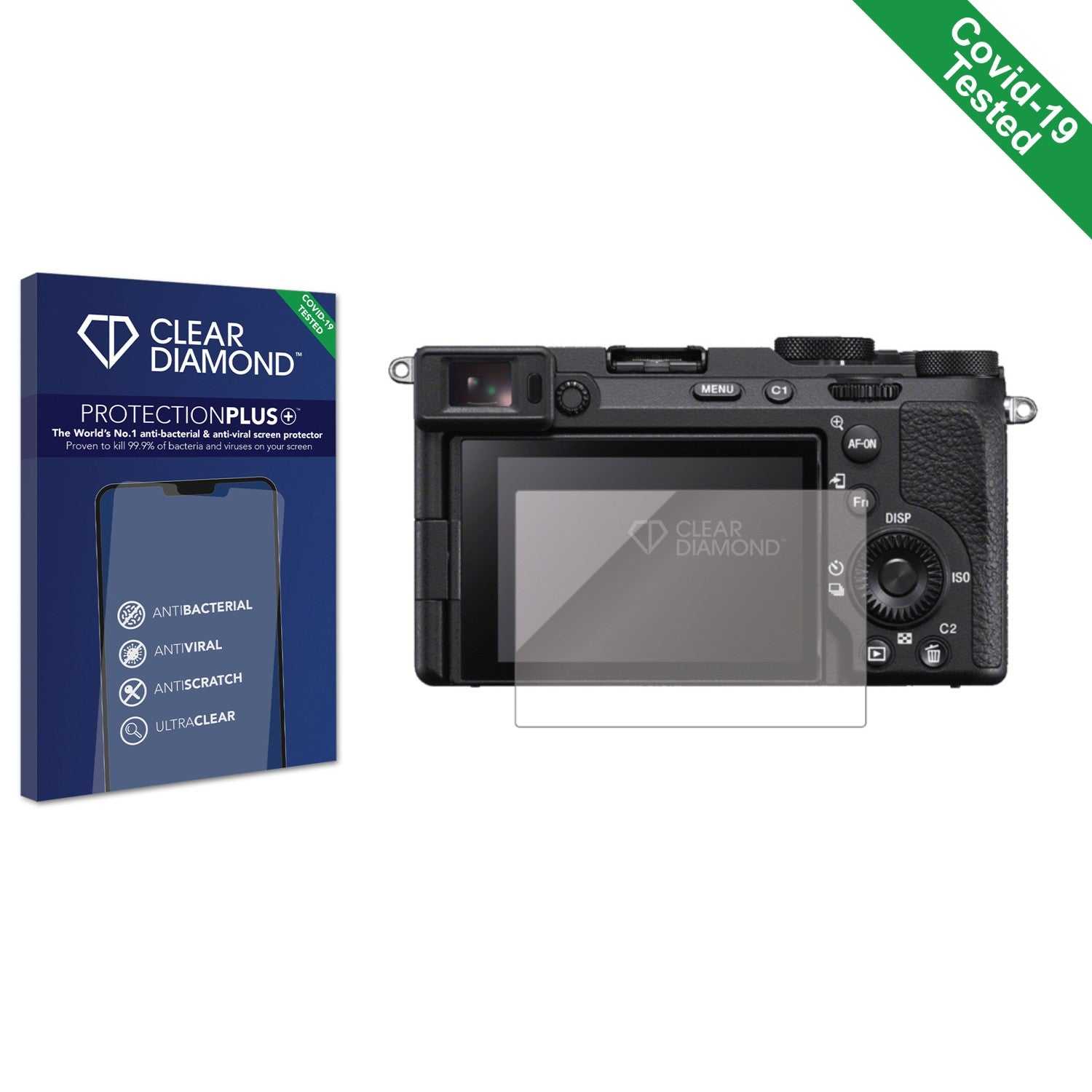 ScreenShield, Clear Diamond Anti-viral Screen Protector for Sony Alpha A7C R