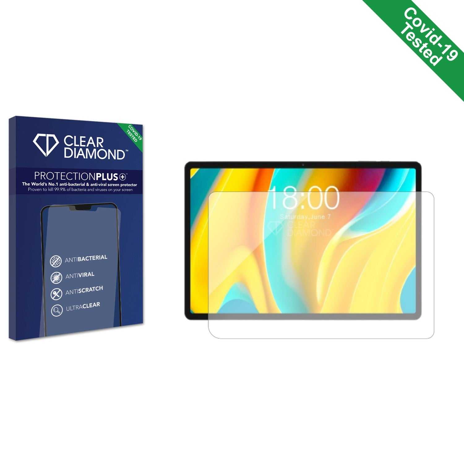 ScreenShield, Clear Diamond Anti-viral Screen Protector for Teclast T50 Pro