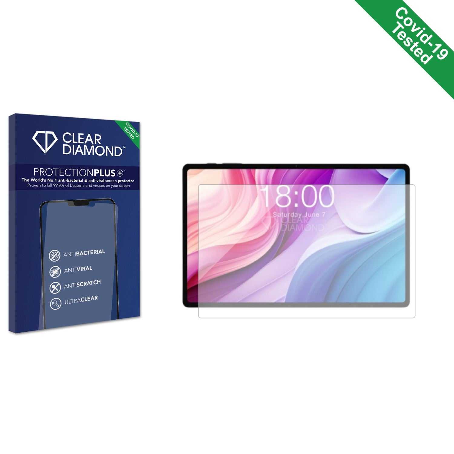 ScreenShield, Clear Diamond Anti-viral Screen Protector for Teclast T60