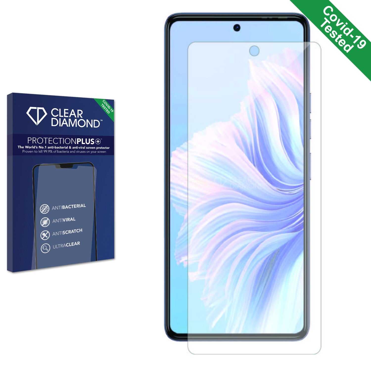 ScreenShield, Clear Diamond Anti-viral Screen Protector for Tecno Camon 20