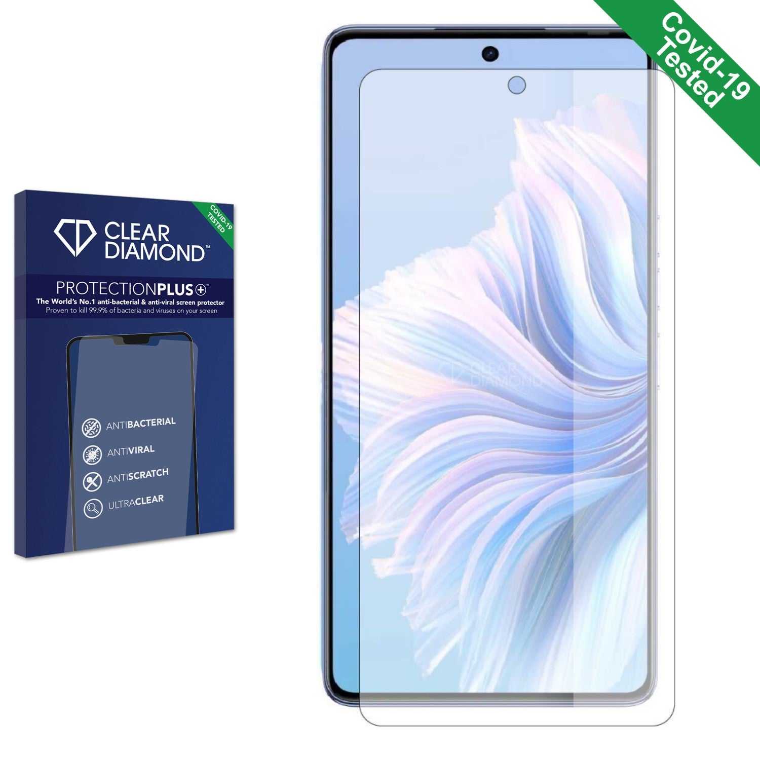 ScreenShield, Clear Diamond Anti-viral Screen Protector for Tecno Camon 20 Pro