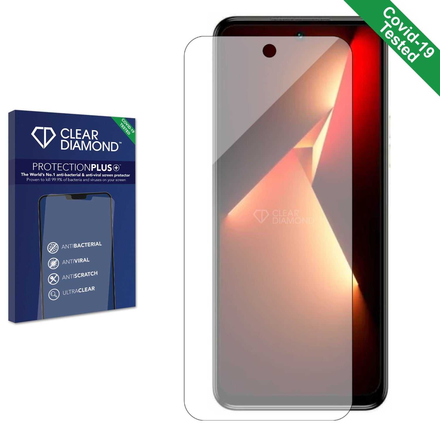 ScreenShield, Clear Diamond Anti-viral Screen Protector for Tecno Pova Neo 3