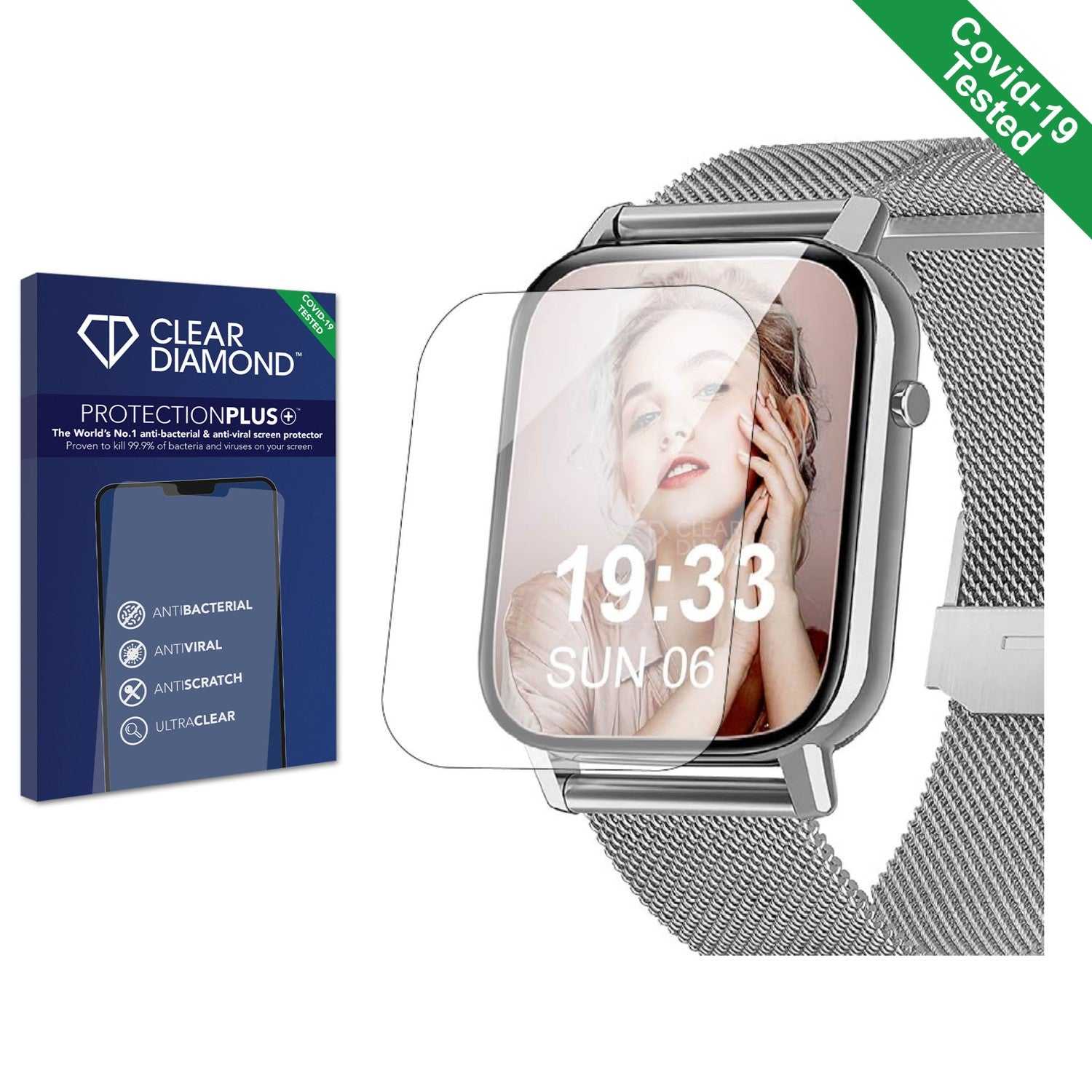 ScreenShield, Clear Diamond Anti-viral Screen Protector for Tisoutec G89 Pro