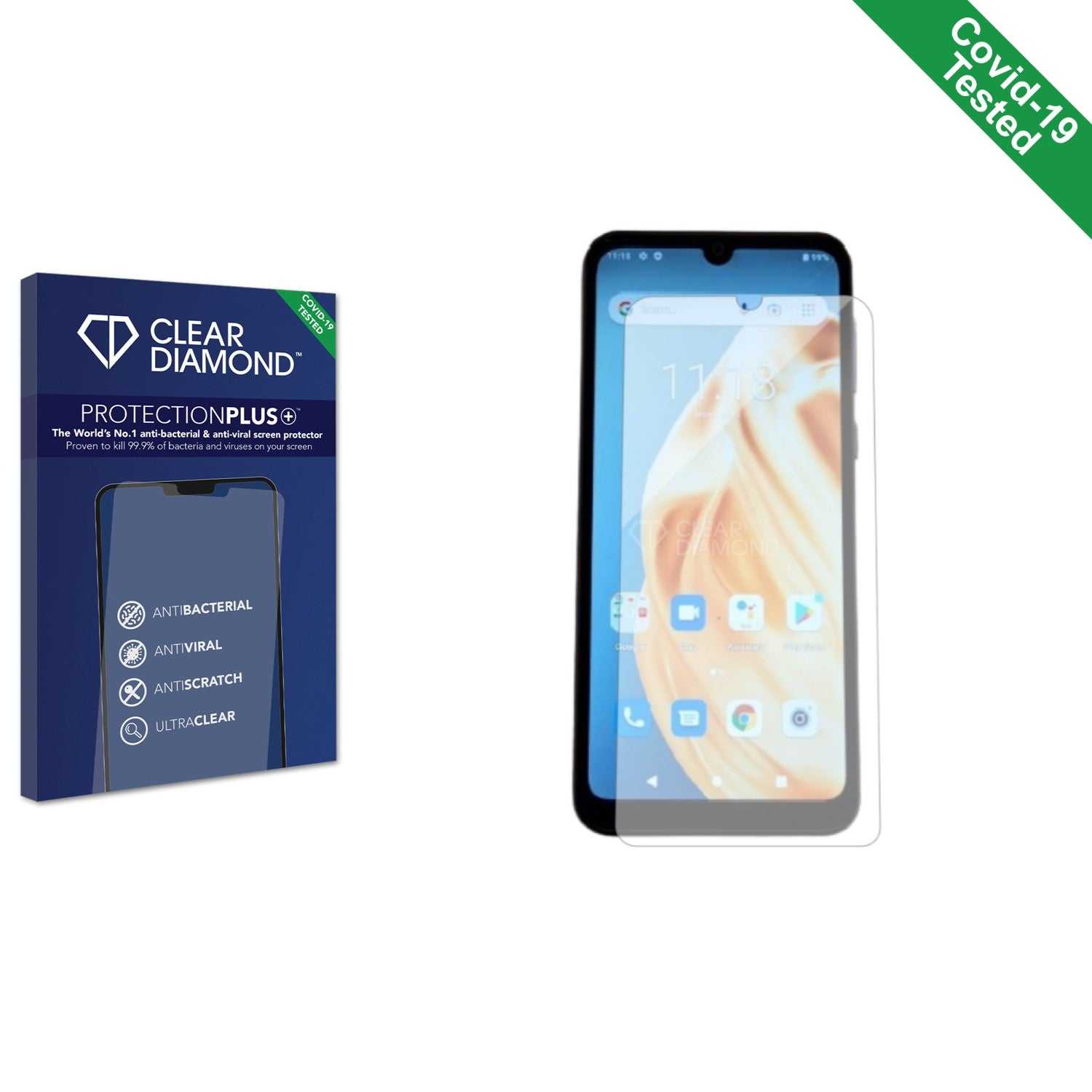 ScreenShield, Clear Diamond Anti-viral Screen Protector for Ulefone Note 6