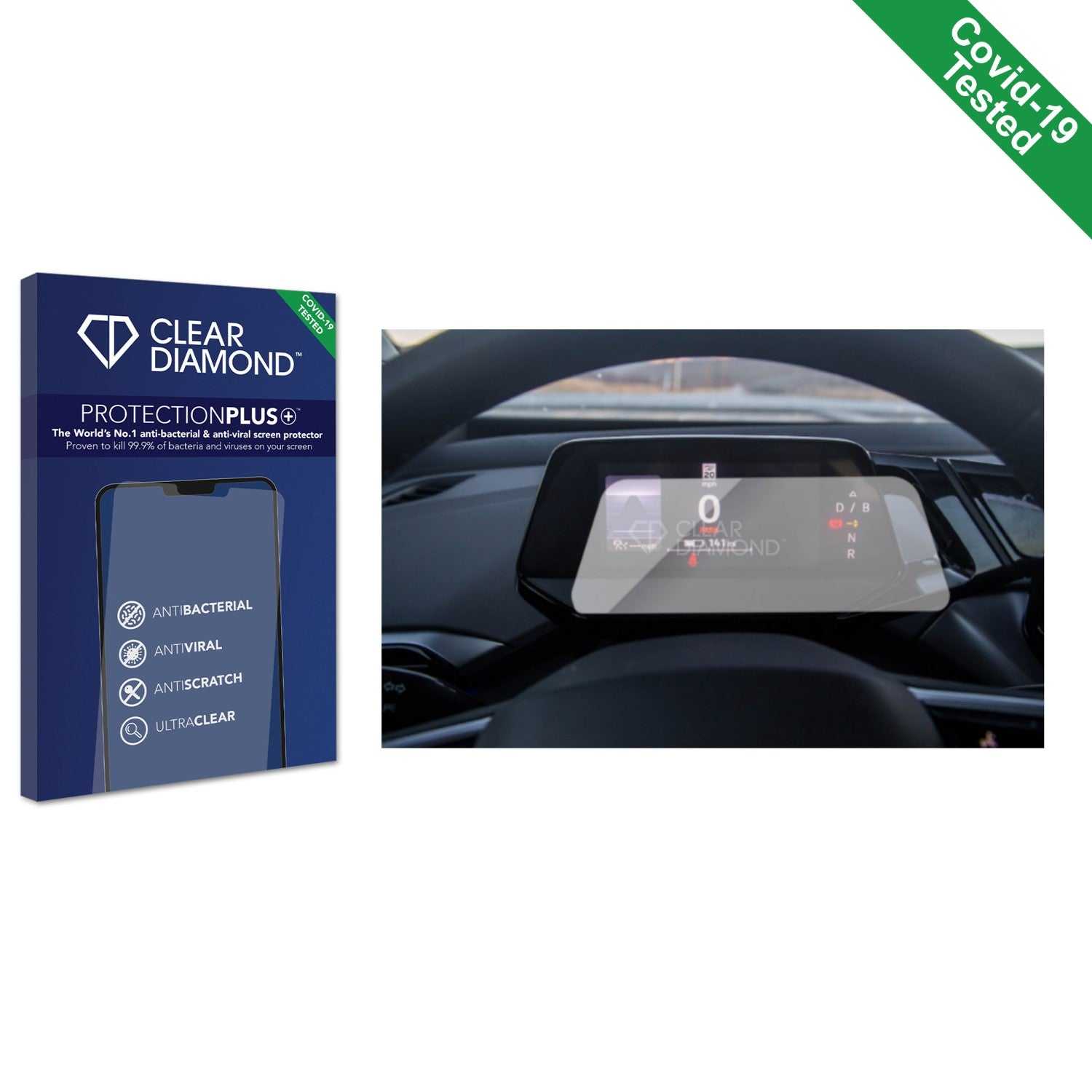 ScreenShield, Clear Diamond Anti-viral Screen Protector for Volkswagen ID.4 Discover Pro 10