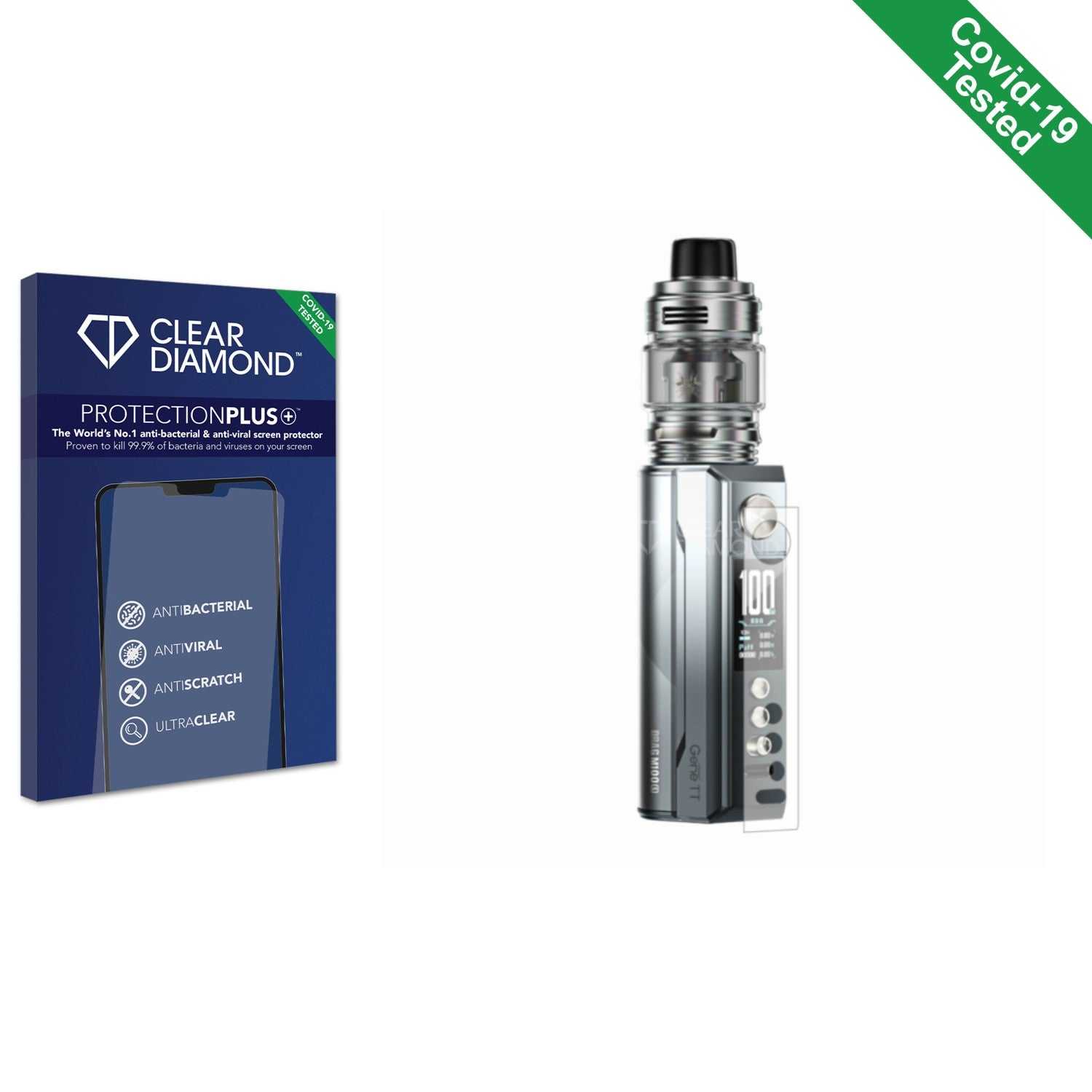 ScreenShield, Clear Diamond Anti-viral Screen Protector for Voopoo Drag M100S