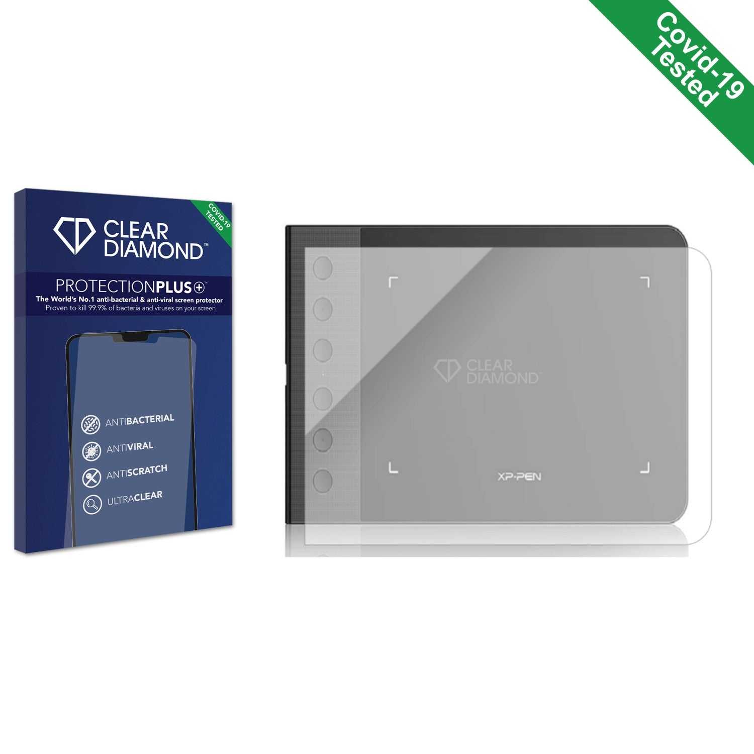 ScreenShield, Clear Diamond Anti-viral Screen Protector for XP-PEN G640S V2 Graphic tablet