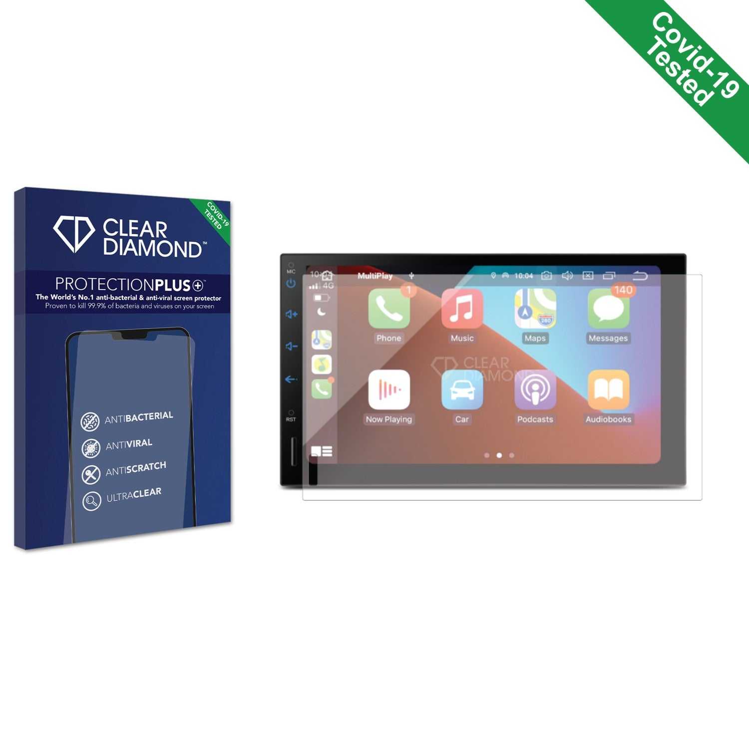 ScreenShield, Clear Diamond Anti-viral Screen Protector for XTrons TIQ722L