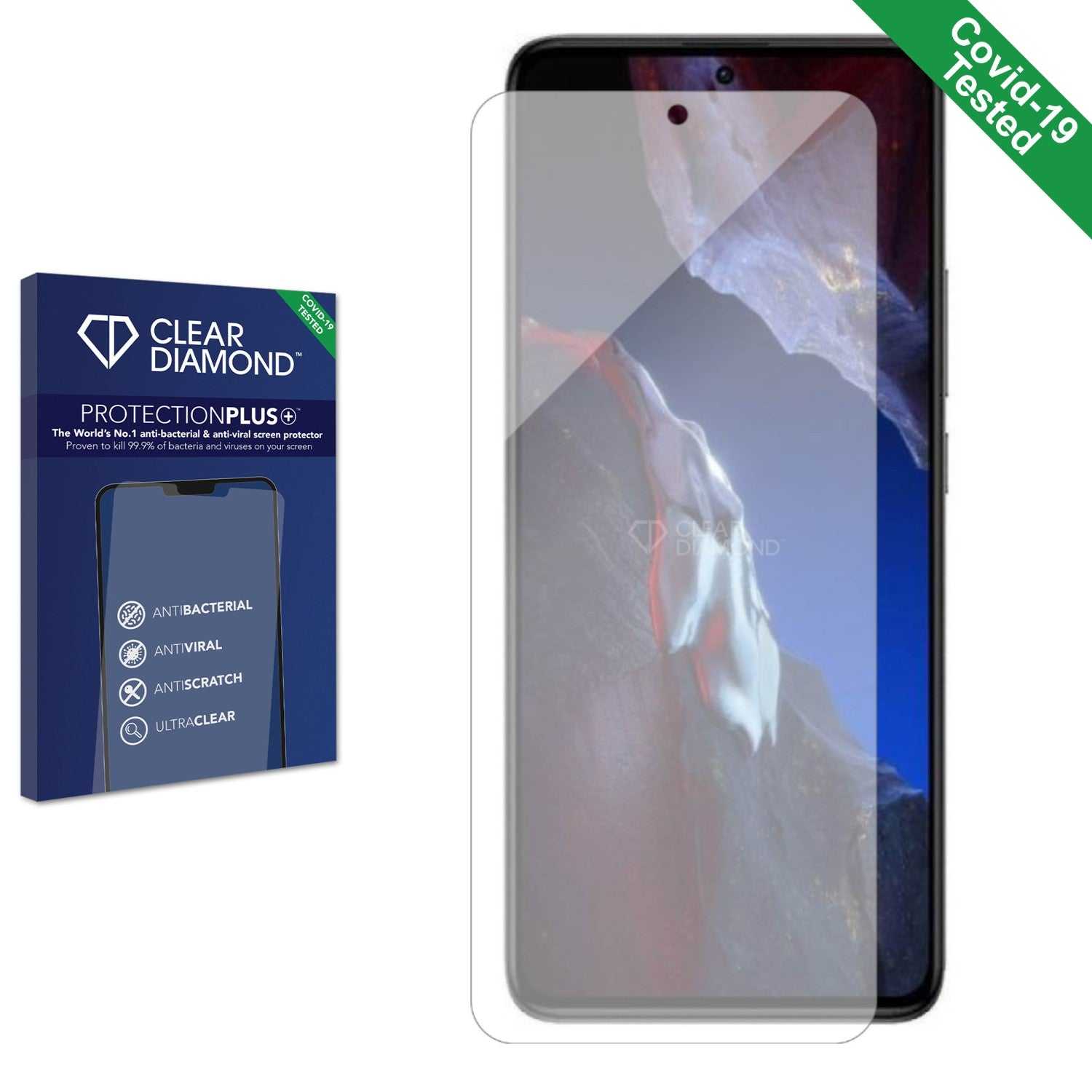 ScreenShield, Clear Diamond Anti-viral Screen Protector for Xiaomi Poco F5 Pro