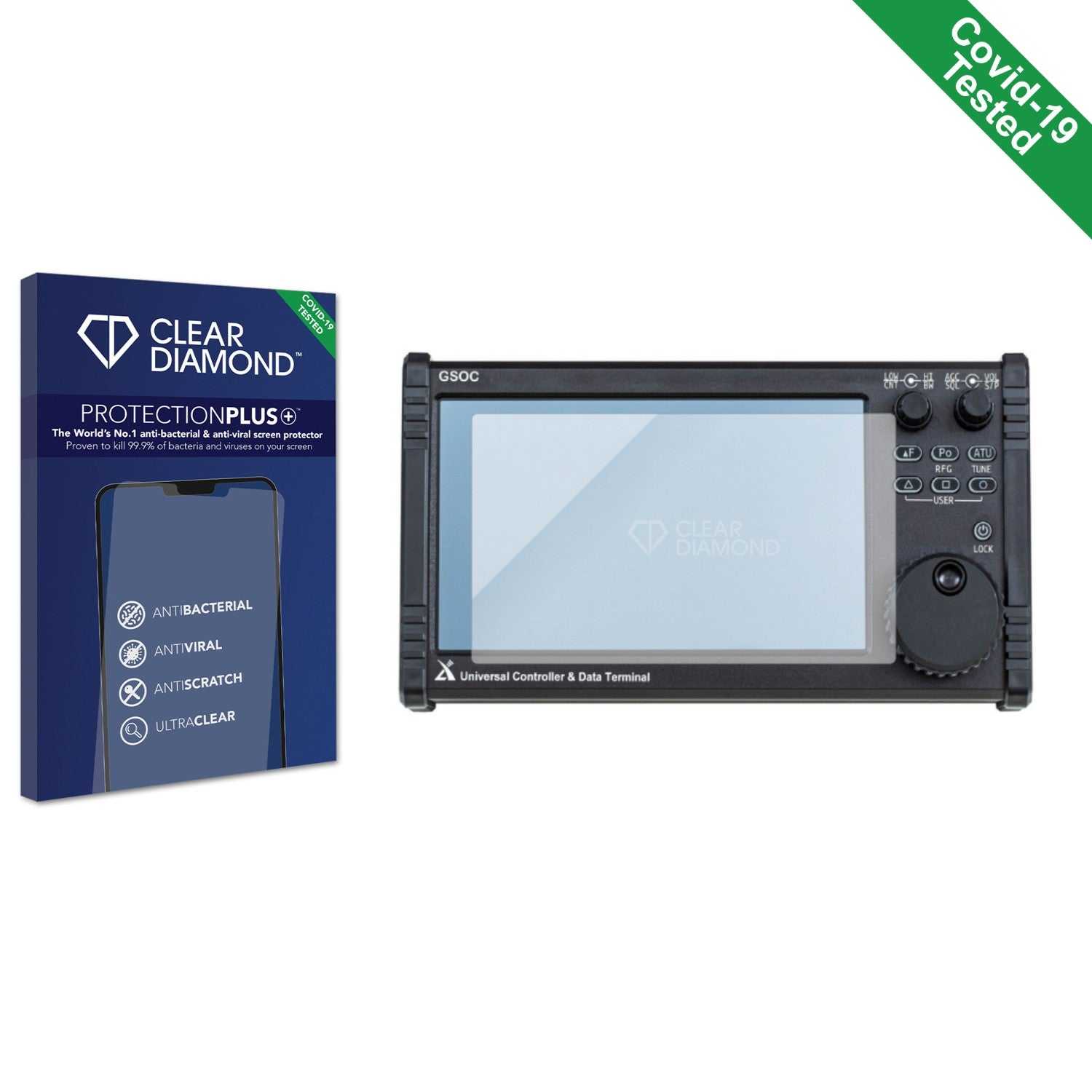 ScreenShield, Clear Diamond Anti-viral Screen Protector for Xiegu GSOC Universal Controller