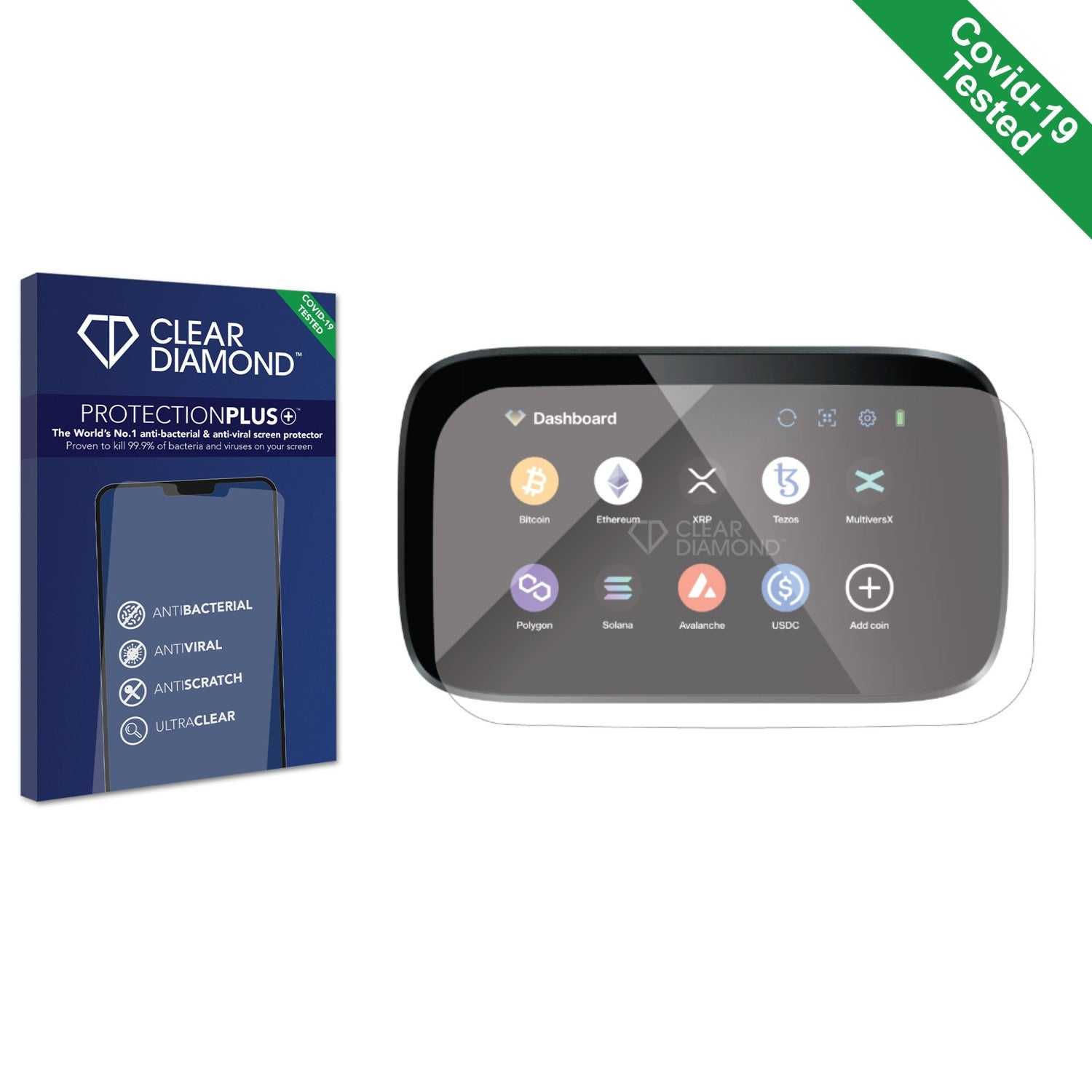 ScreenShield, Clear Diamond Anti-viral Screen Protector for ngrave zero