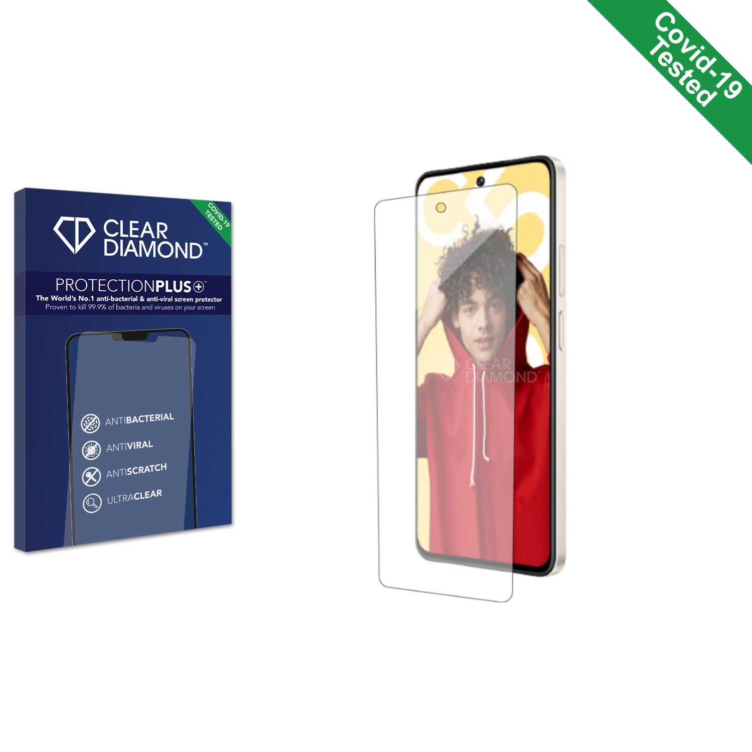 ScreenShield, Clear Diamond Anti-viral Screen Protector for realme C55