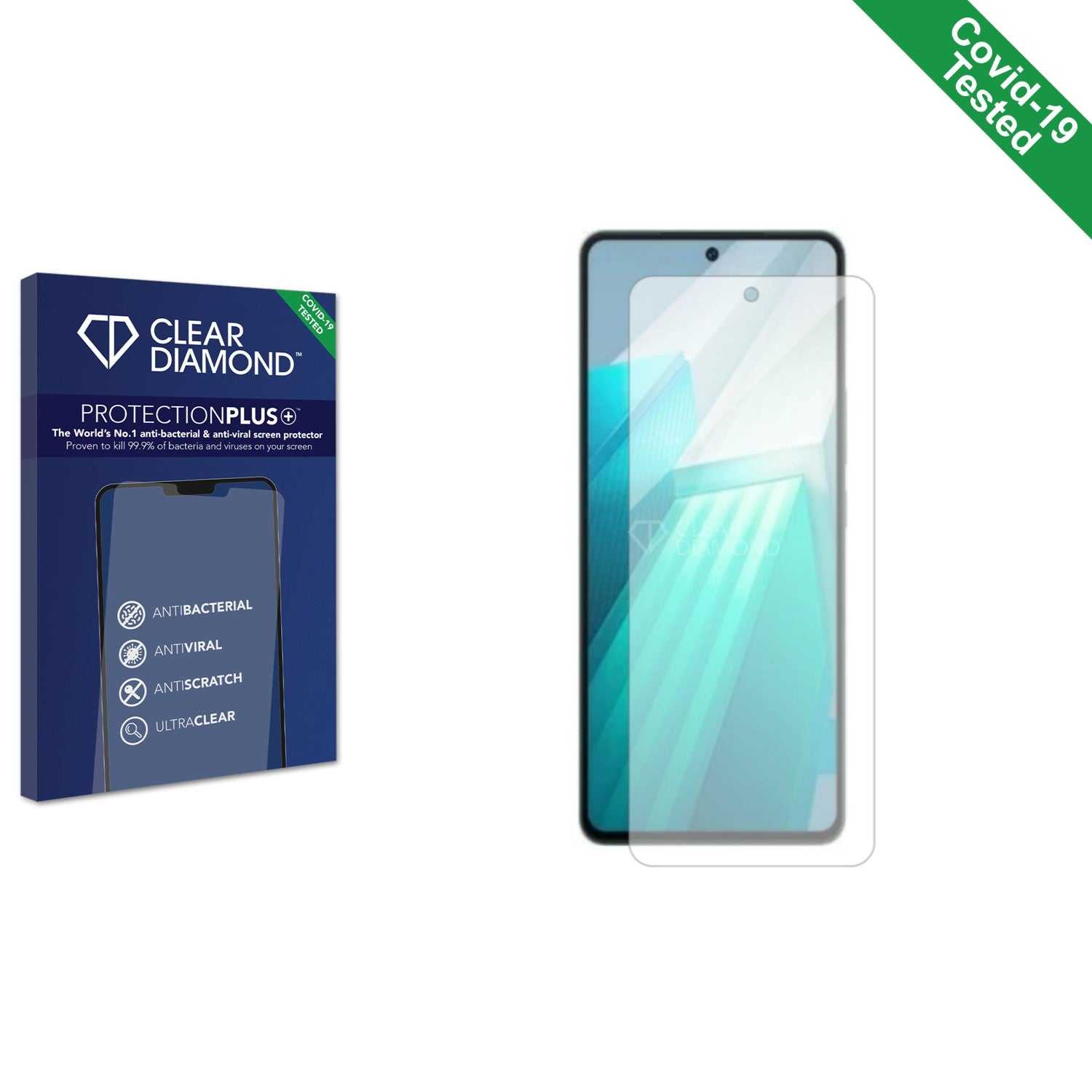 ScreenShield, Clear Diamond Anti-viral Screen Protector for vivo iQOO Neo 8 Pro