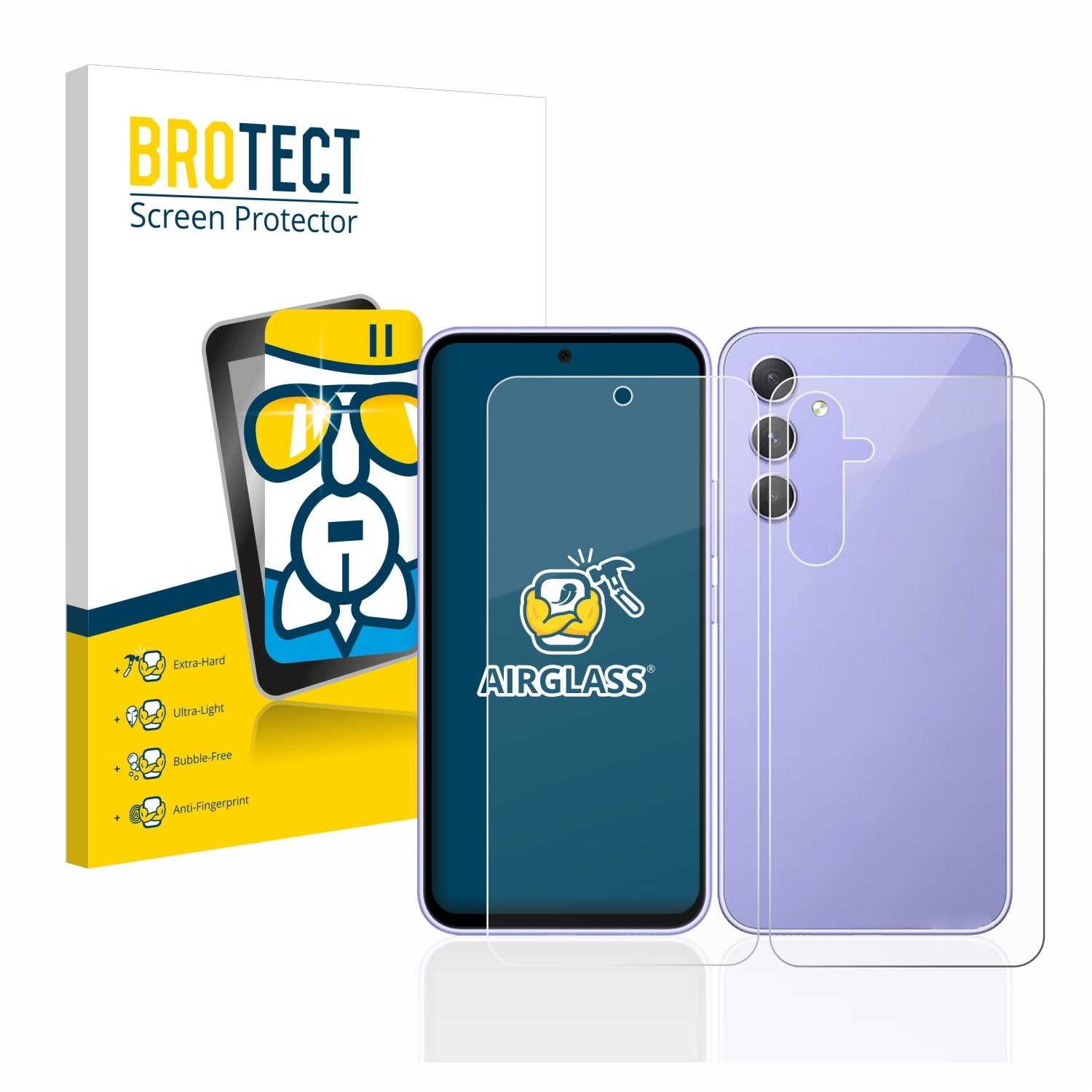 ScreenShield, Nano Glass Screen Protector for Samsung Galaxy A54 (Front & Back)