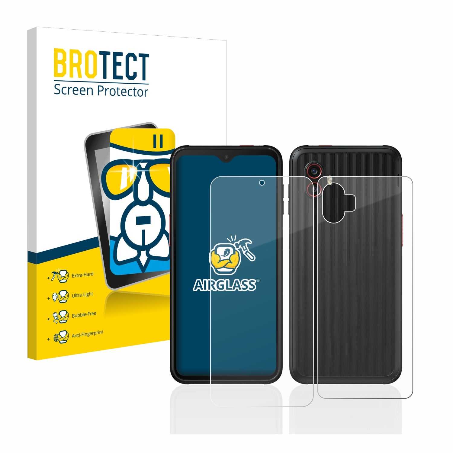 ScreenShield, Nano Glass Screen Protector for Samsung Galaxy Xcover 6 Pro Enterprise Edition (Front & Back)