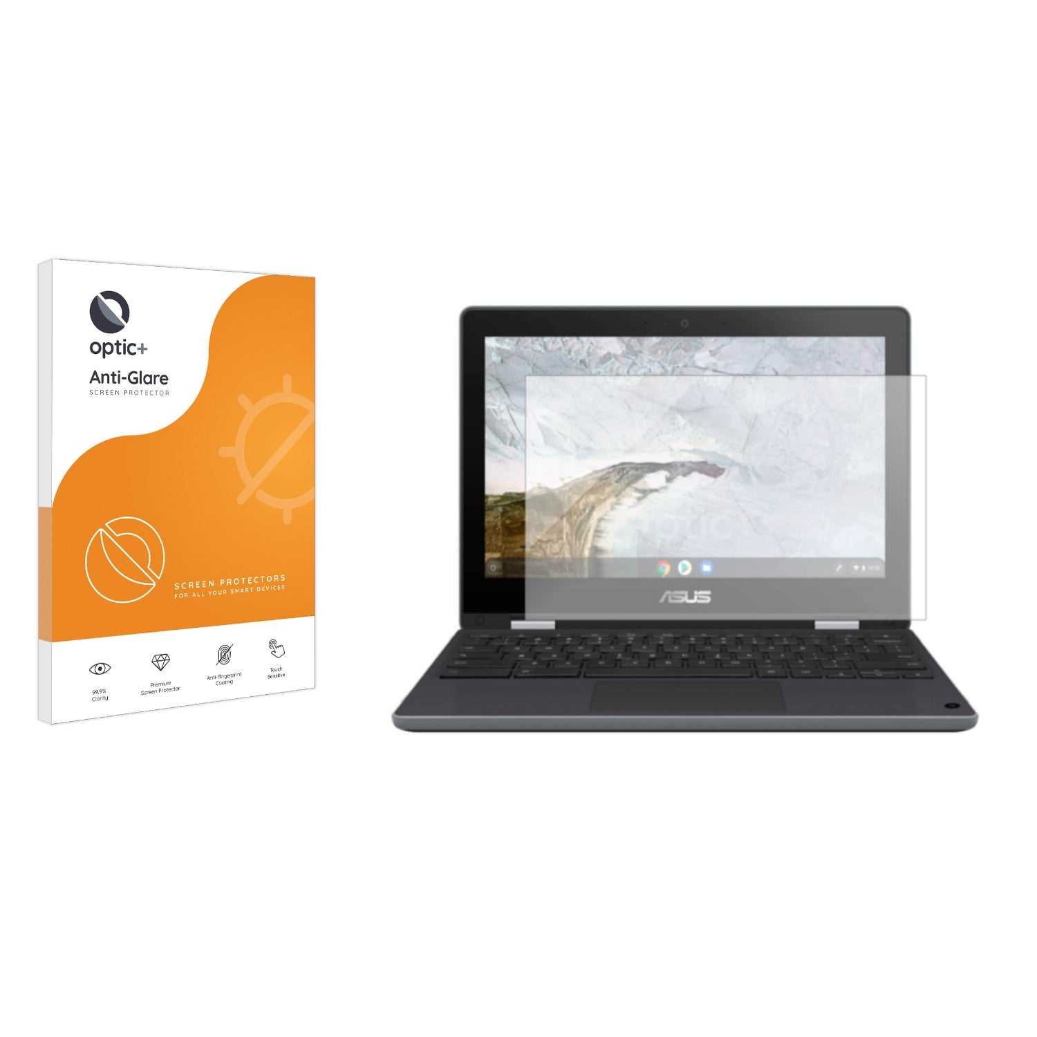 ScreenShield, Optic+ Anti-Glare Screen Protector for ASUS Chromebook Flip C214MA (Non-Touch)