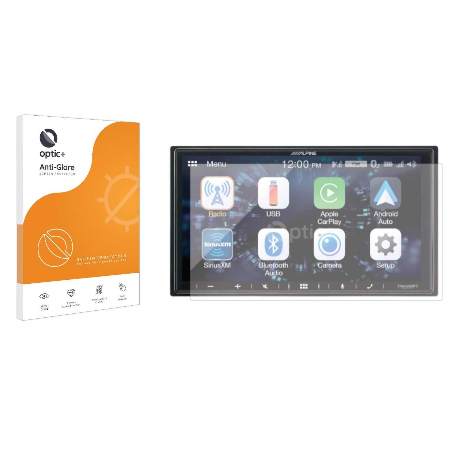 ScreenShield, Optic+ Anti-Glare Screen Protector for Alpine iLX-W650 Multimedia