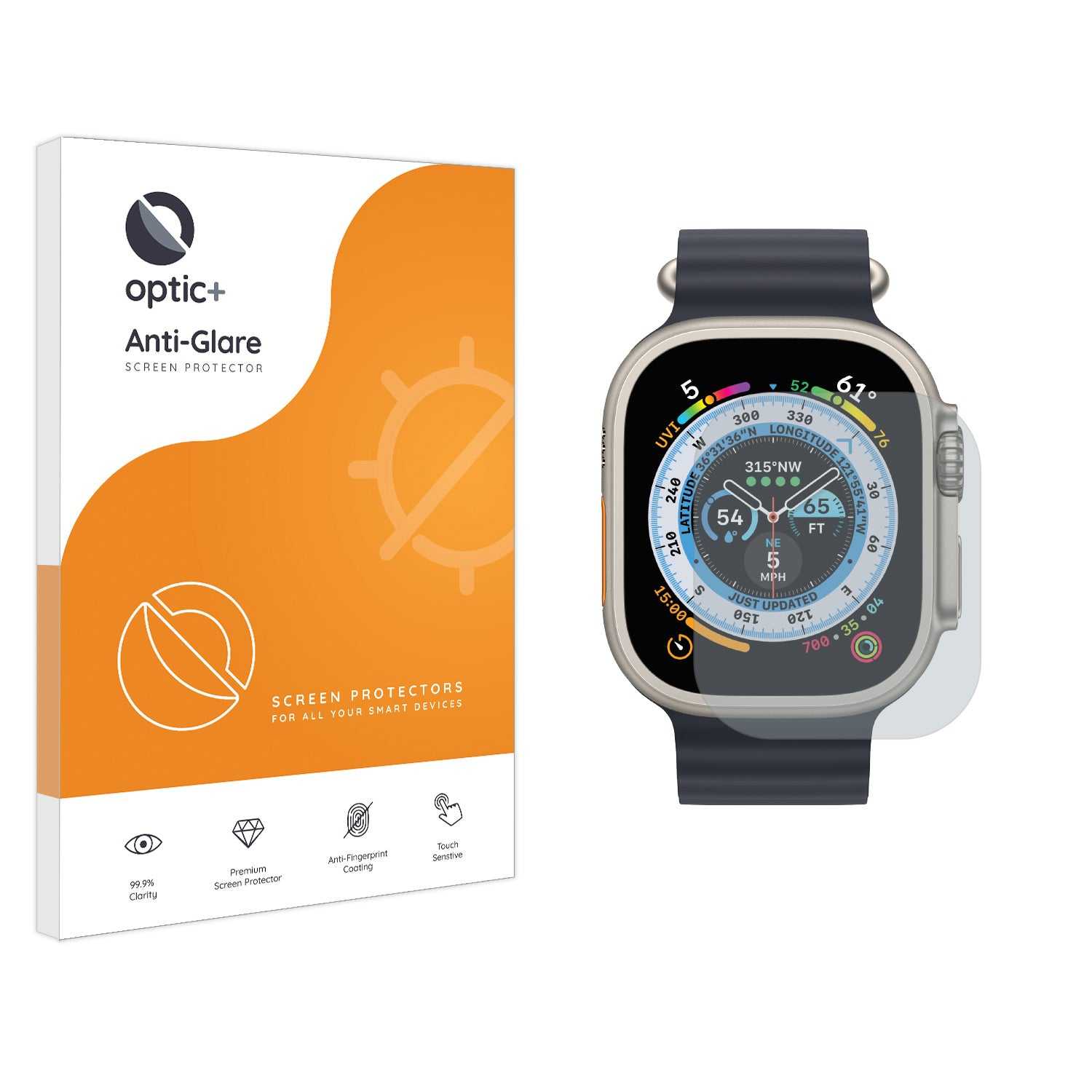 ScreenShield, Optic+ Anti-Glare Screen Protector for Apple Watch Ultra