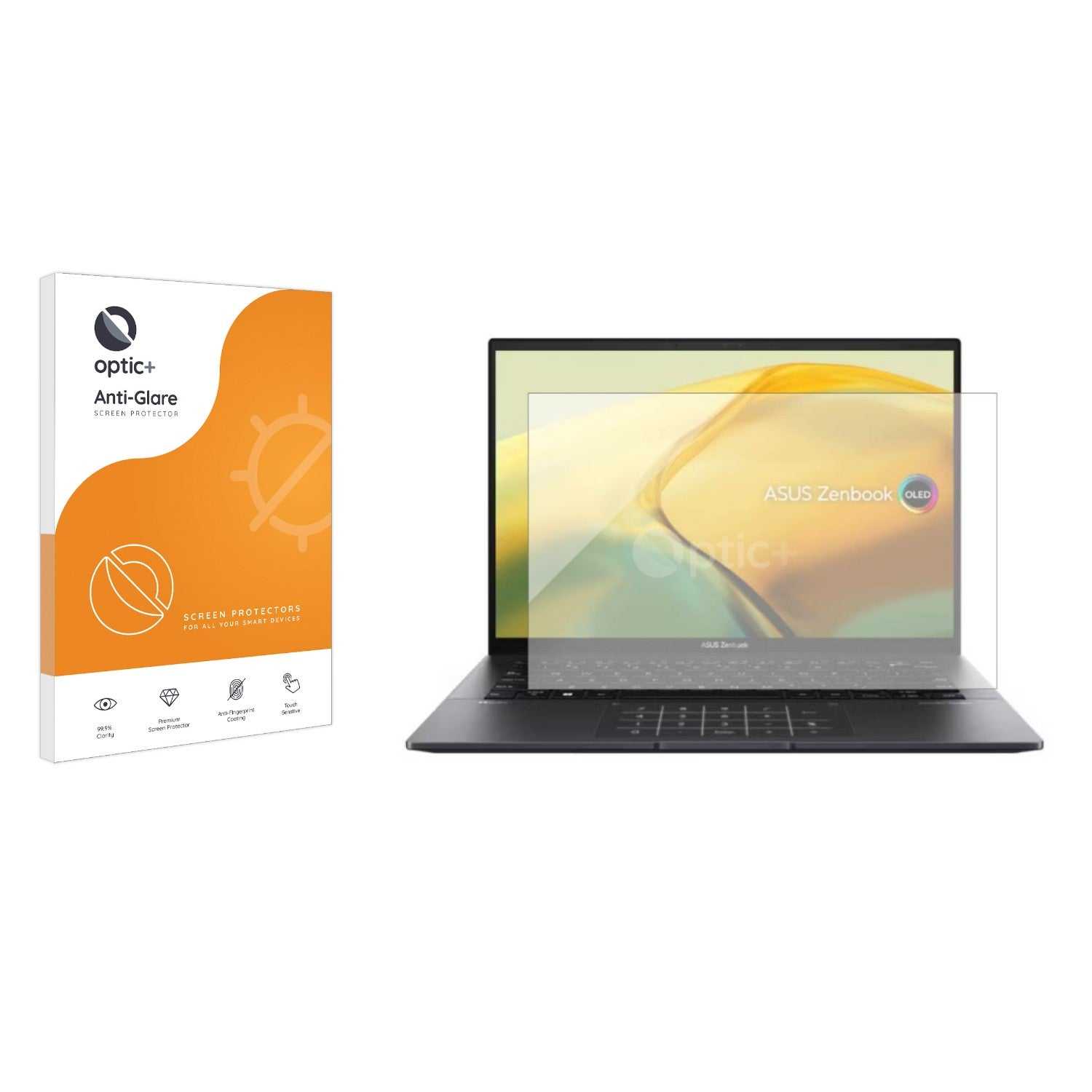 ScreenShield, Optic+ Anti-Glare Screen Protector for Asus ZenBook 14 OLED 2023