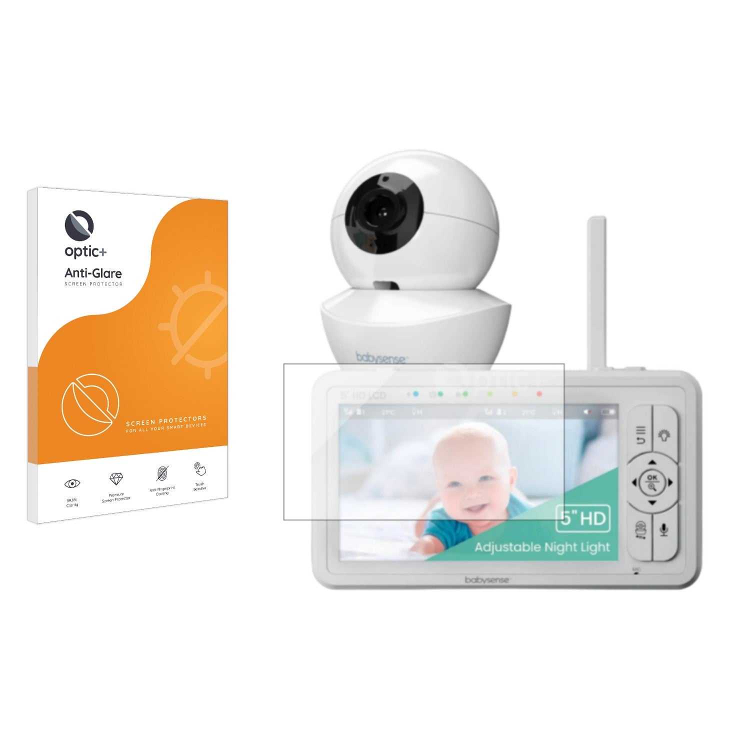 ScreenShield, Optic+ Anti-Glare Screen Protector for Babysense HD S2 5