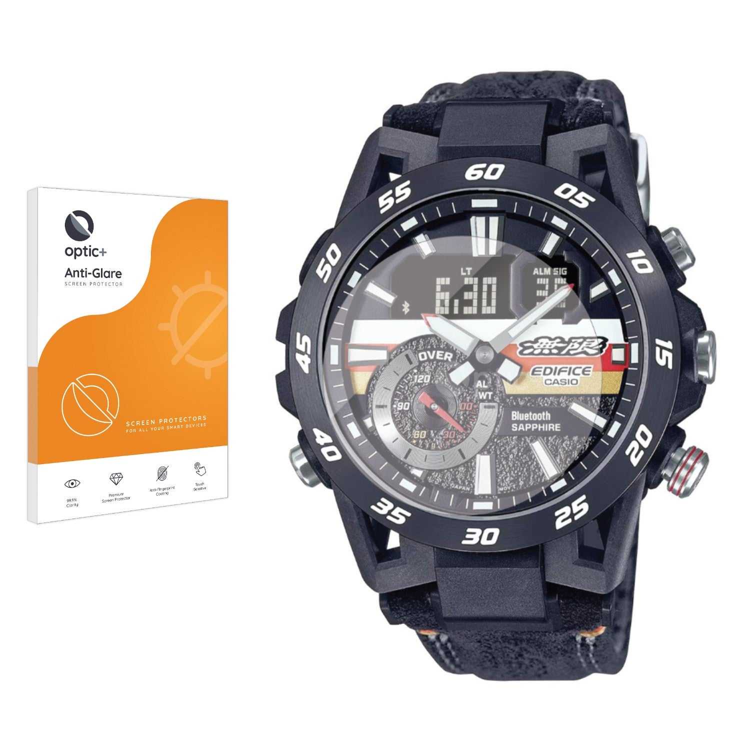 ScreenShield, Optic+ Anti-Glare Screen Protector for Casio Edifice Mugen ECB-40MU-1A