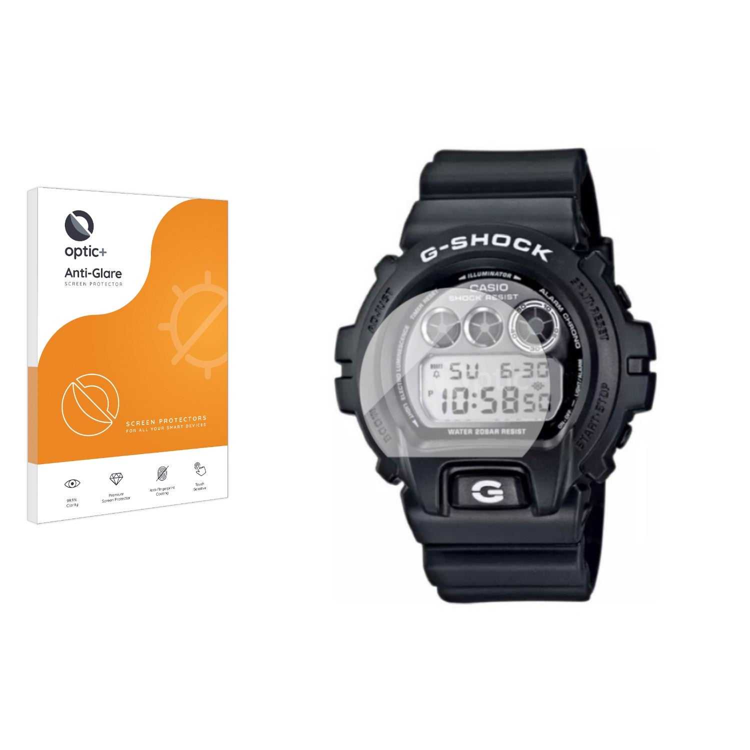 ScreenShield, Optic+ Anti-Glare Screen Protector for Casio G-Shock DW-6900