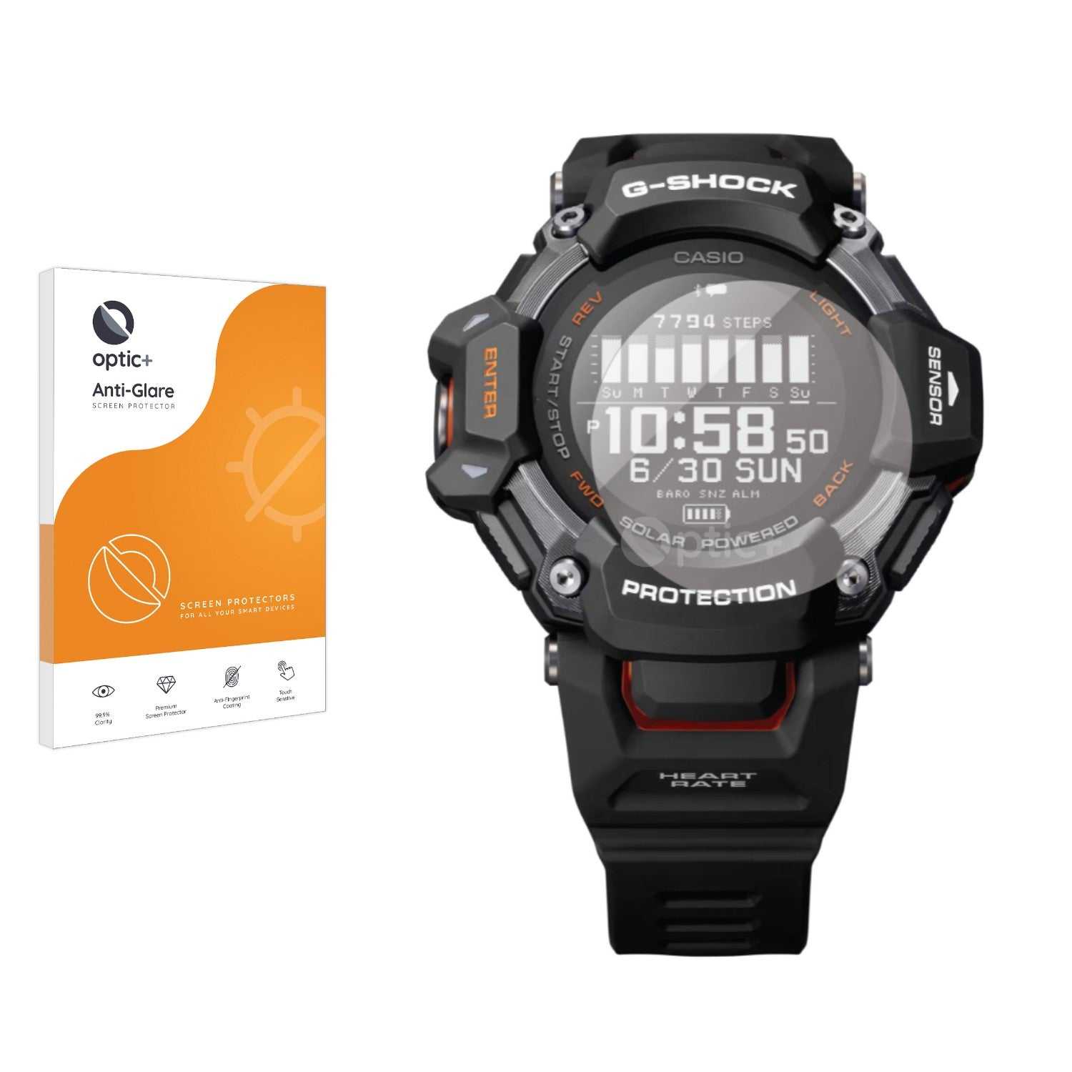 ScreenShield, Optic+ Anti-Glare Screen Protector for Casio G-Shock GBD-H2000