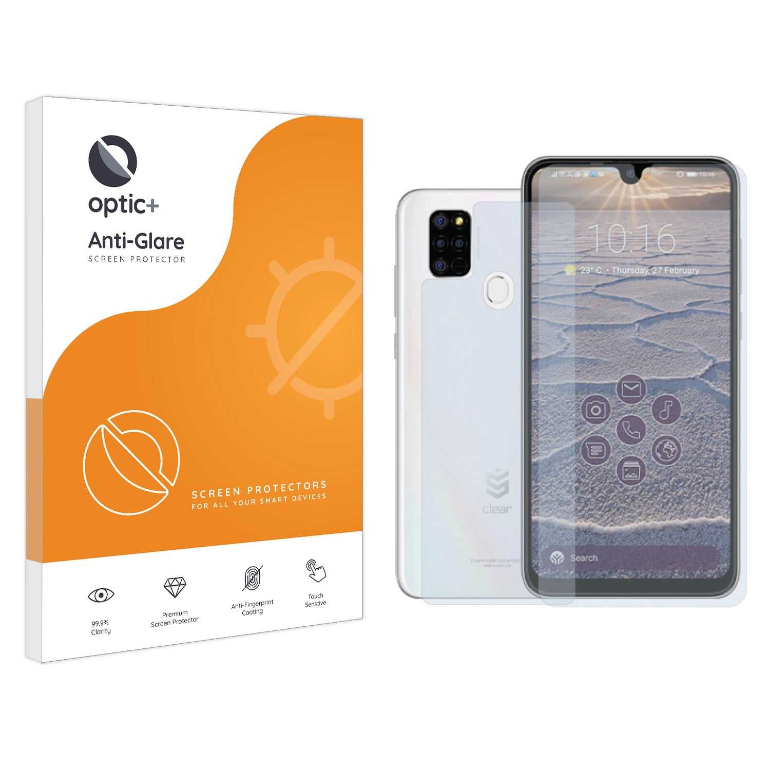 ScreenShield, Optic+ Anti-Glare Screen Protector for ClearPHONE 620 (Front & Back)