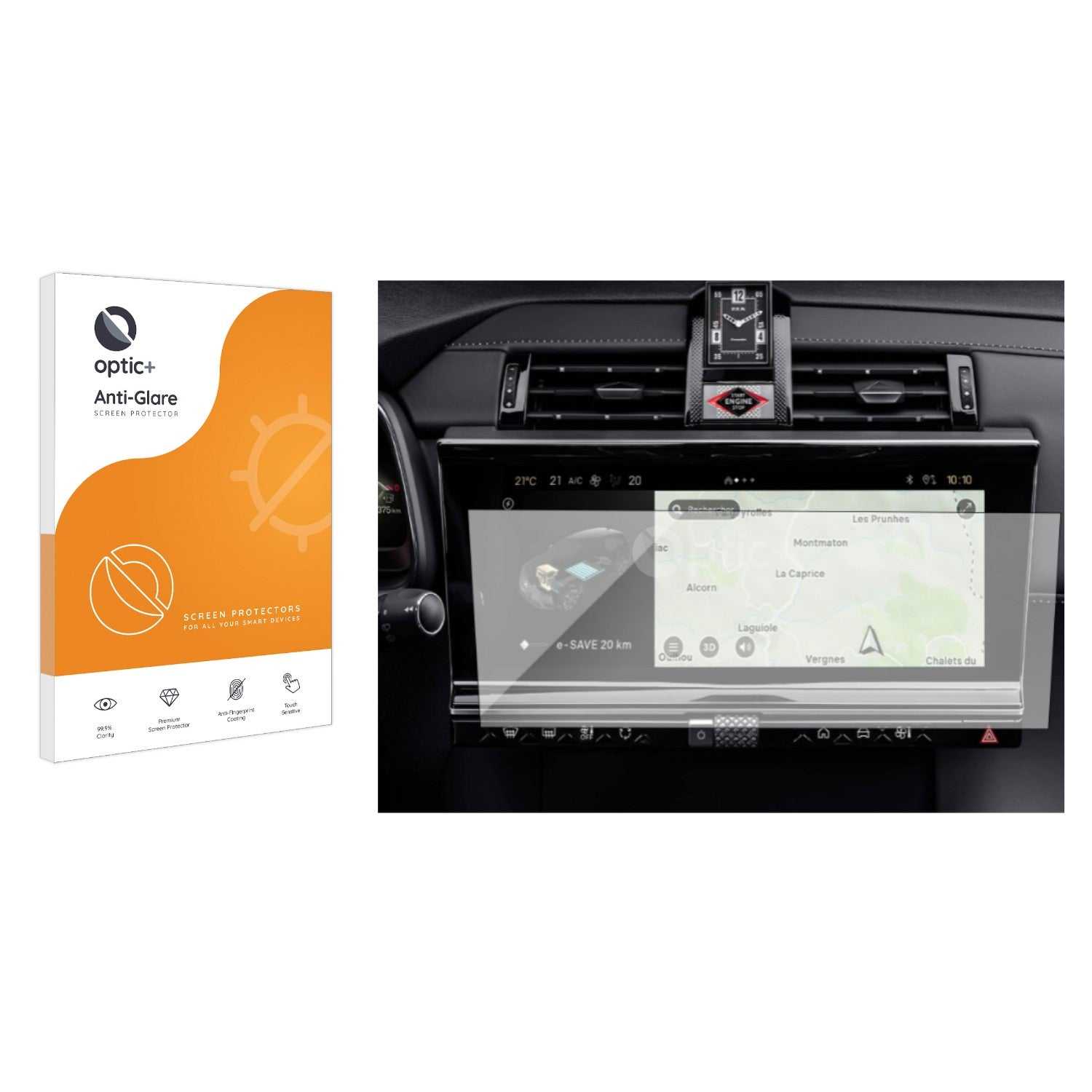 ScreenShield, Optic+ Anti-Glare Screen Protector for DS 7 Crossback 2023 Infotainment System