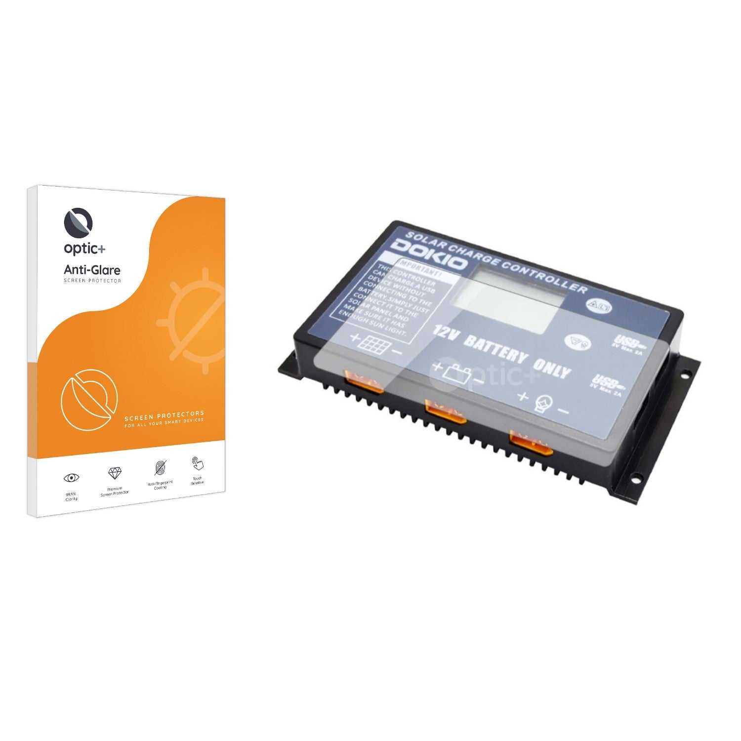 ScreenShield, Optic+ Anti-Glare Screen Protector for Dokio XT60 Solar Charge Controller 12V