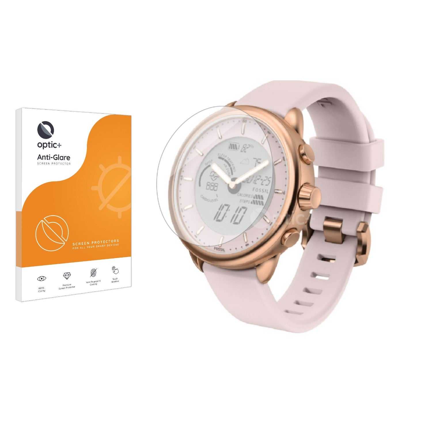 ScreenShield, Optic+ Anti-Glare Screen Protector for Fossil Smartwatch Wellness (Gen 6) Hybrid