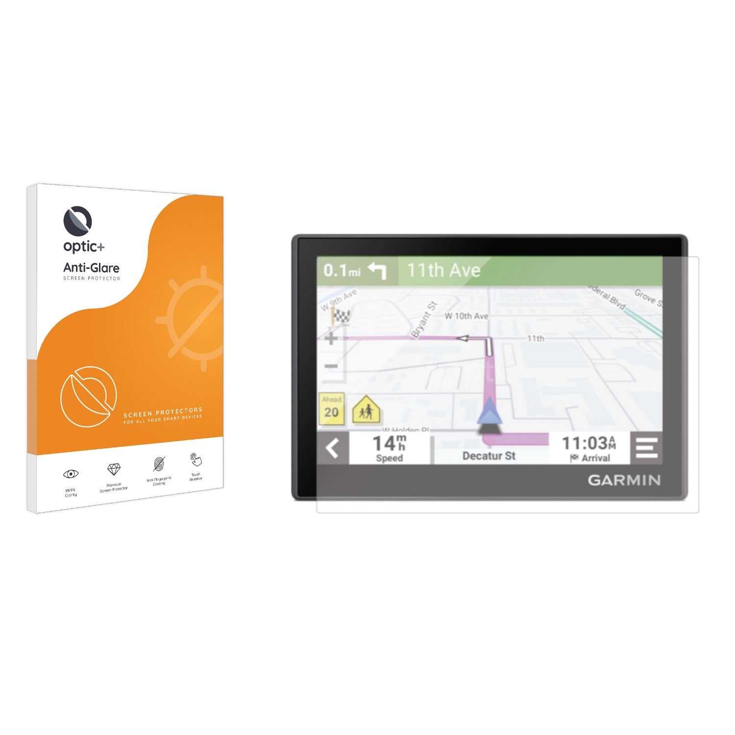 ScreenShield, Optic+ Anti-Glare Screen Protector for Garmin Drive 53 5"