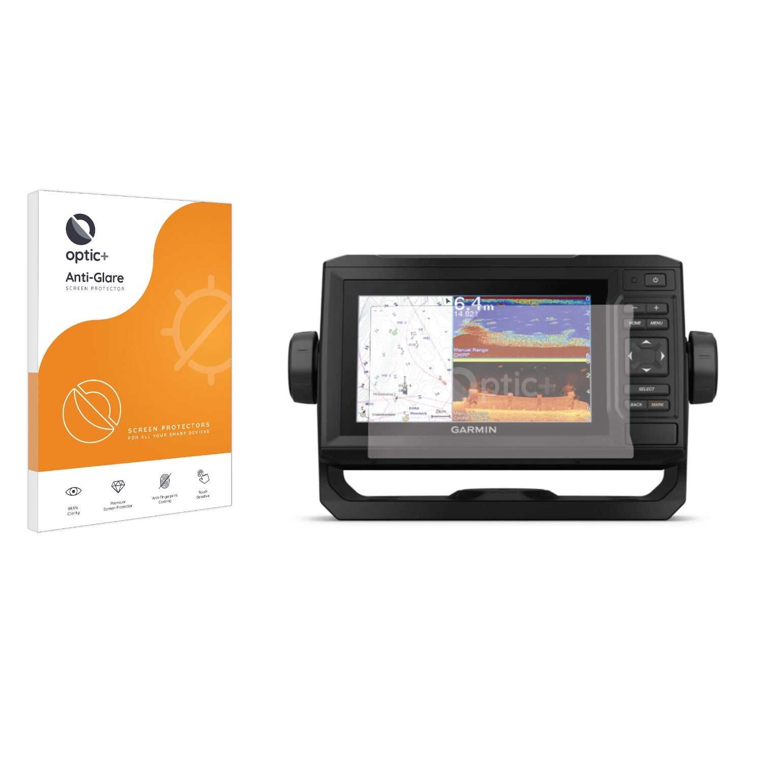 ScreenShield, Optic+ Anti-Glare Screen Protector for Garmin ECHOMAP UHD 65cv