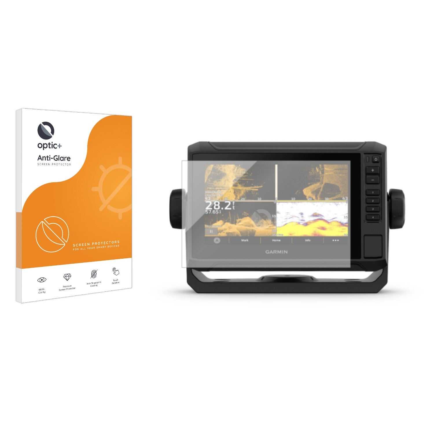 ScreenShield, Optic+ Anti-Glare Screen Protector for Garmin ECHOMAP UHD2 7