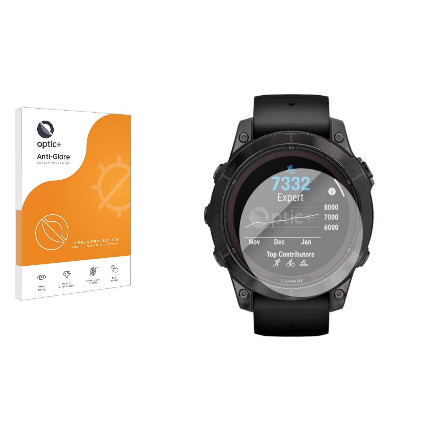 ScreenShield, Optic+ Anti-Glare Screen Protector for Garmin Fenix 7 Pro Solar (47 mm)