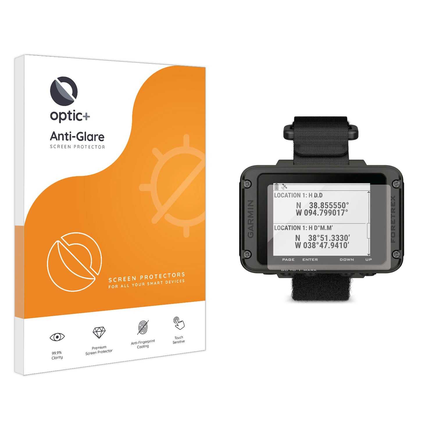 ScreenShield, Optic+ Anti-Glare Screen Protector for Garmin Foretrex 801