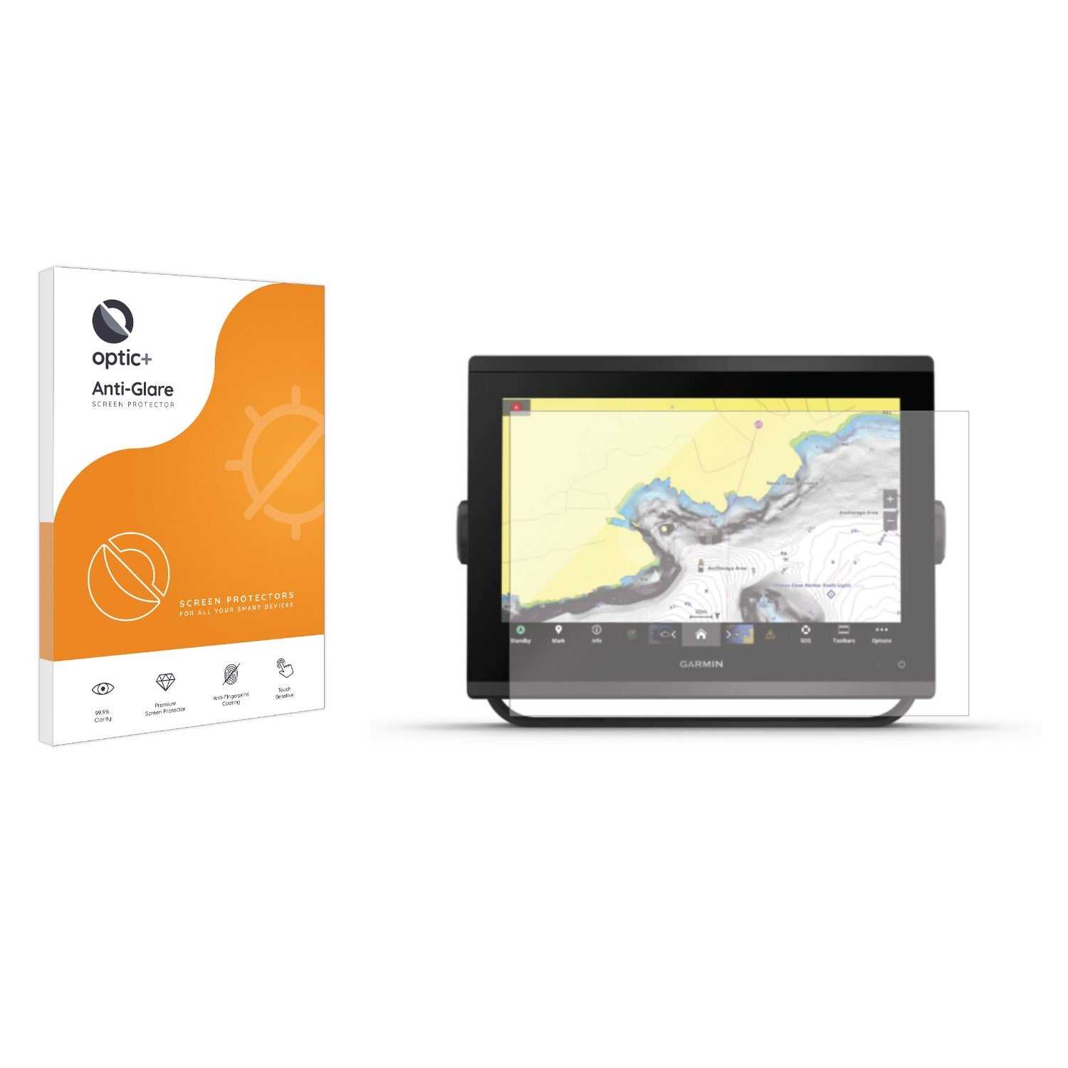 ScreenShield, Optic+ Anti-Glare Screen Protector for Garmin GPSMAP 1253xsv