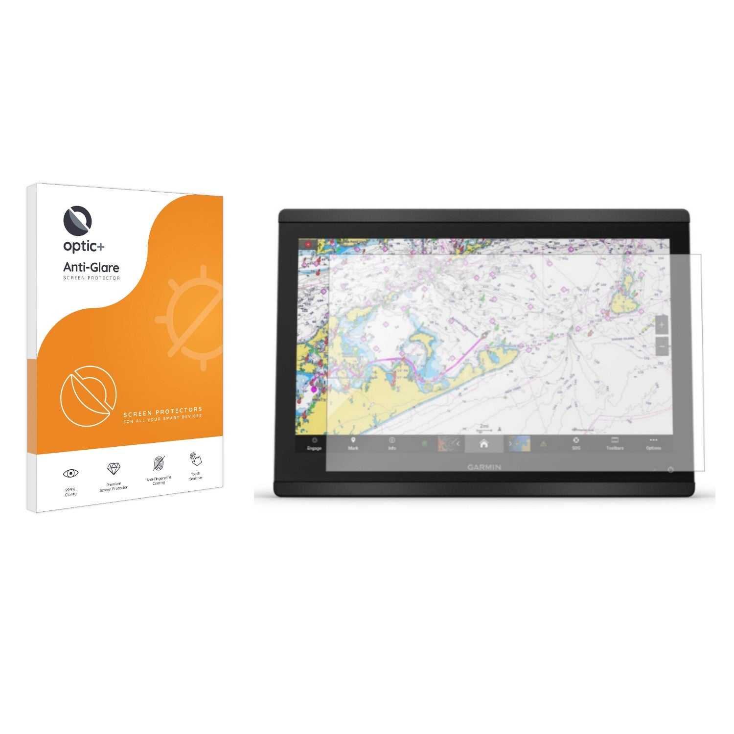 ScreenShield, Optic+ Anti-Glare Screen Protector for Garmin GPSMAP 8616