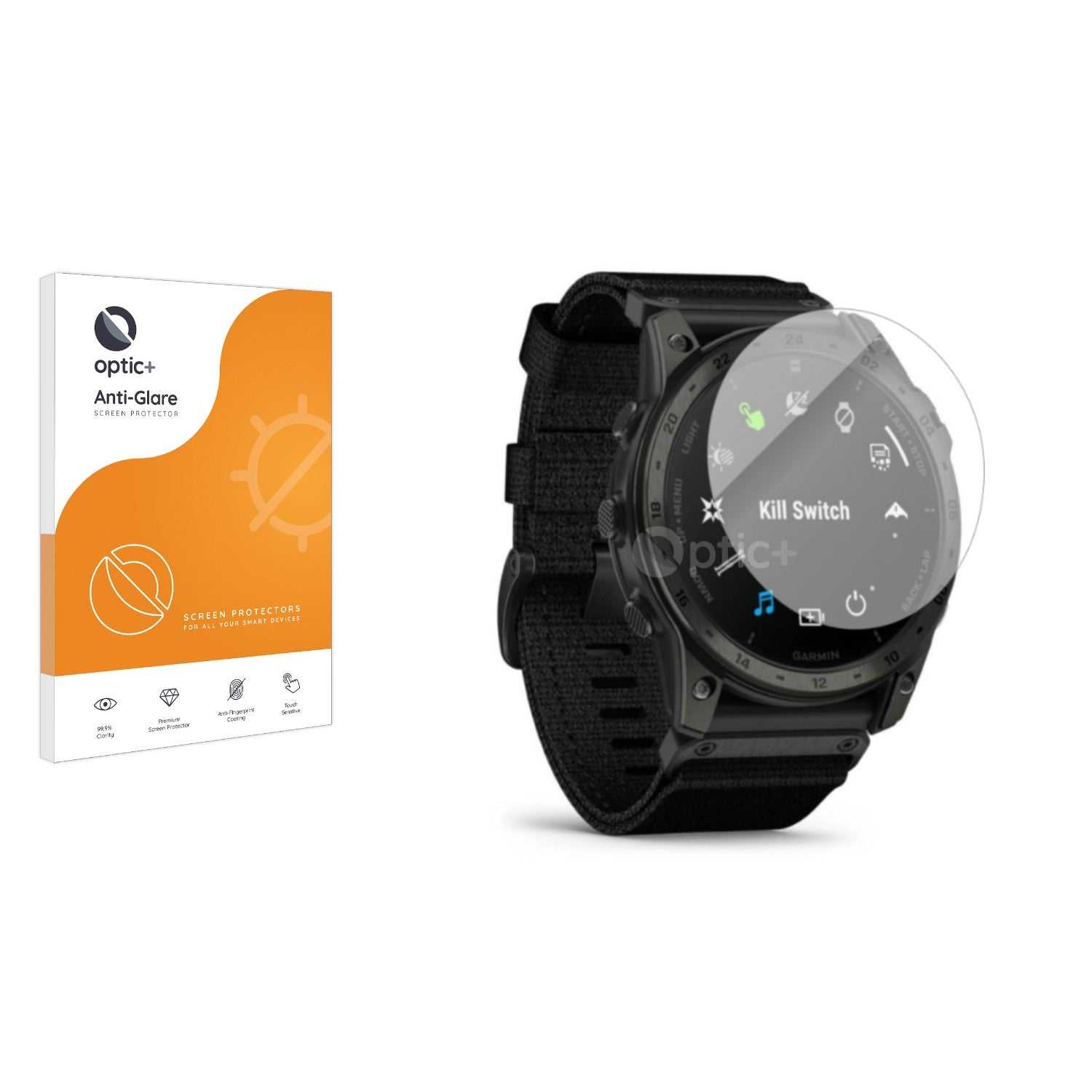 ScreenShield, Optic+ Anti-Glare Screen Protector for Garmin Tactix 7 AMOLED