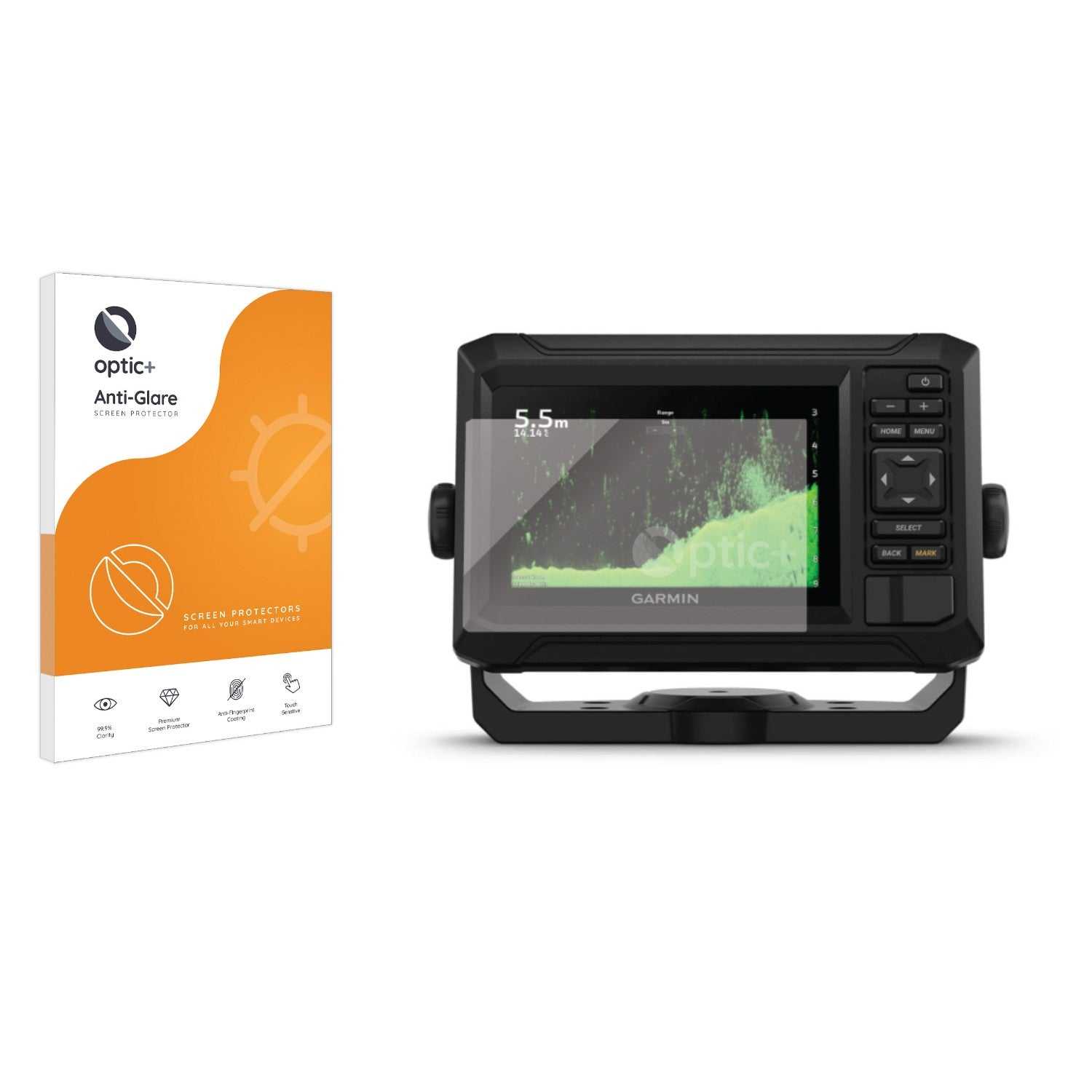 ScreenShield, Optic+ Anti-Glare Screen Protector for Garmin UHD2 5" Chartplotter